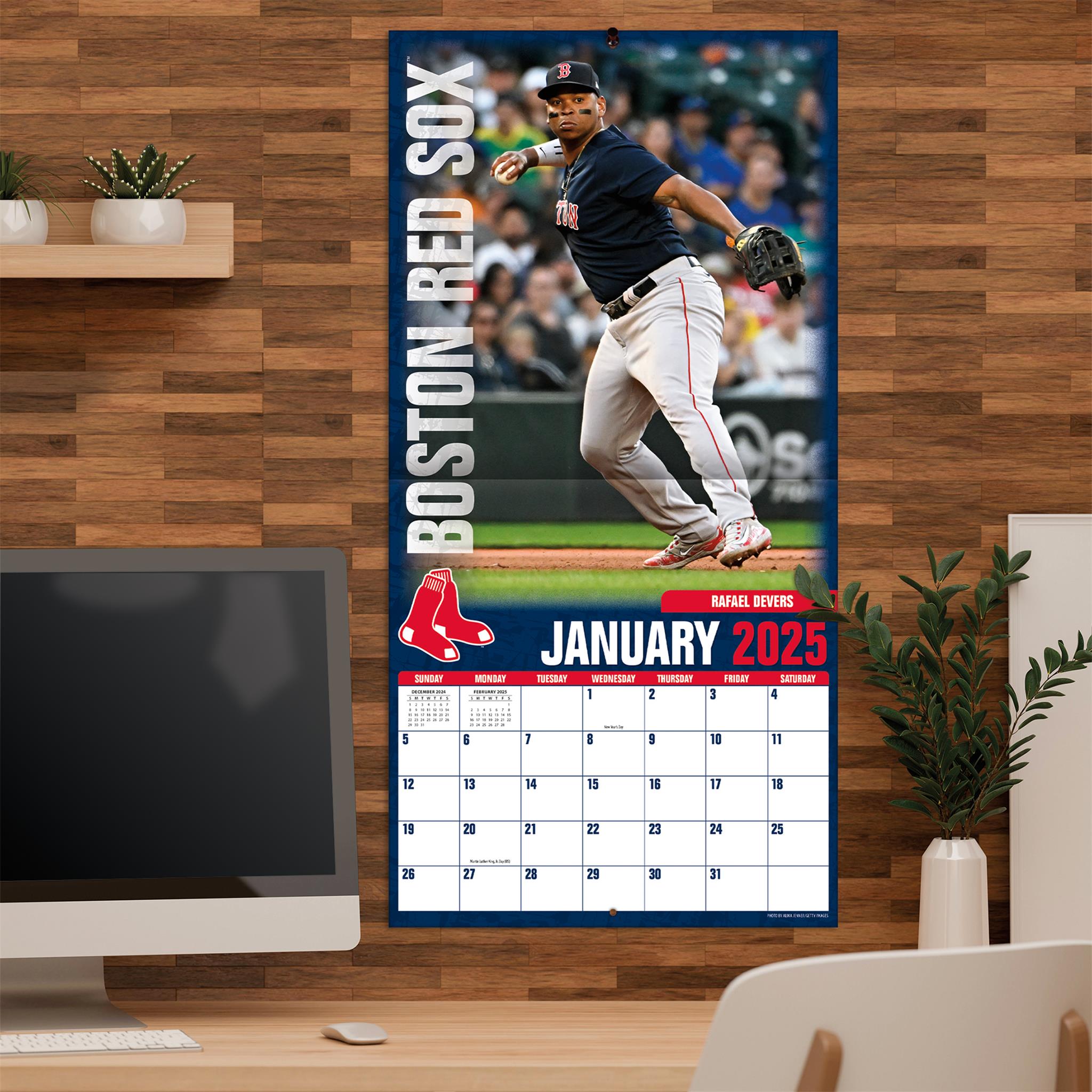 MLB Boston Red Sox Wall 2025 Calendar