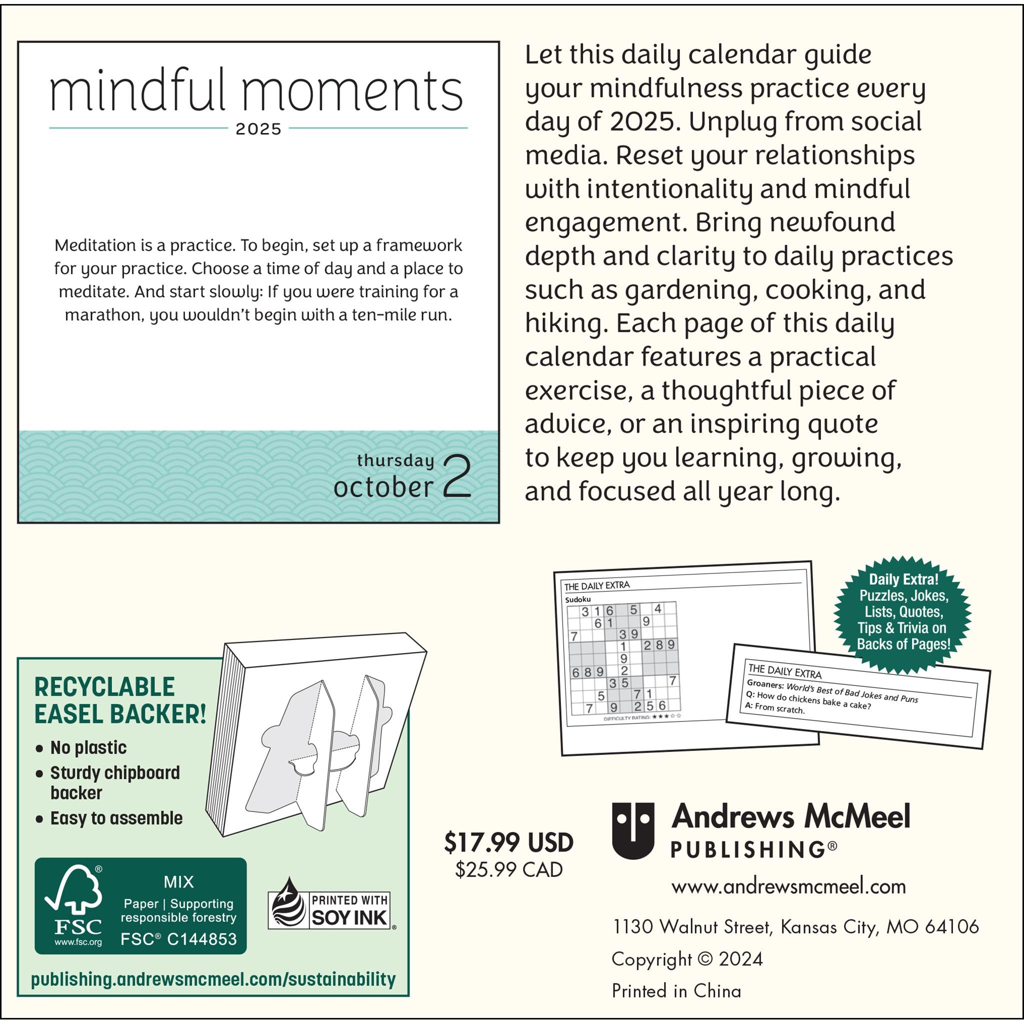 Mindful Moments Box 2025 Calendar - Online Exclusive