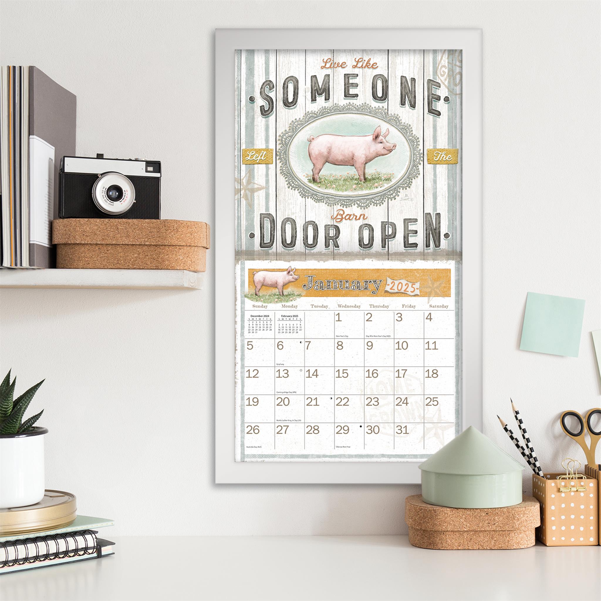 Farmhouse Wall 2025 Calendar - Online Exclusive