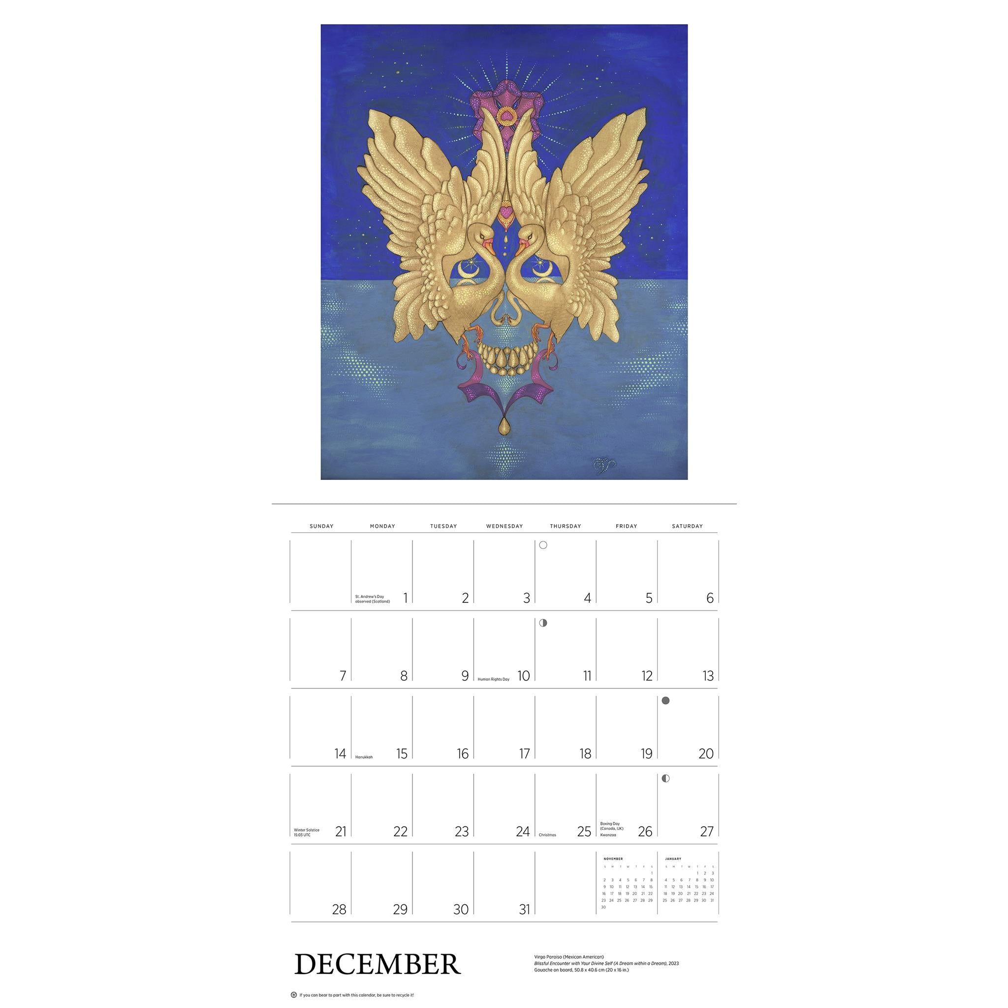 Skull Paintings Wall 2025 Calendar - Online Exclusive