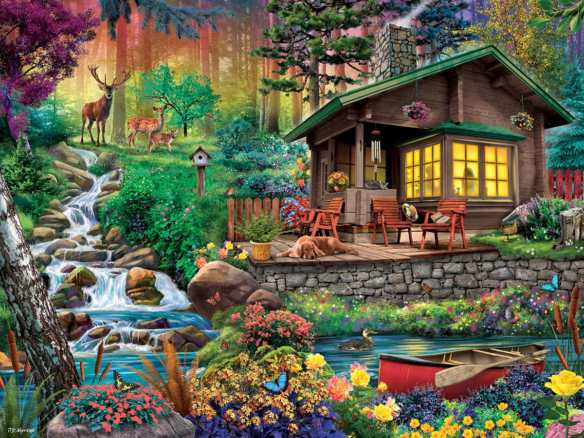 Cabin in The Woods 500 Piece Puzzle - Online Exclusive