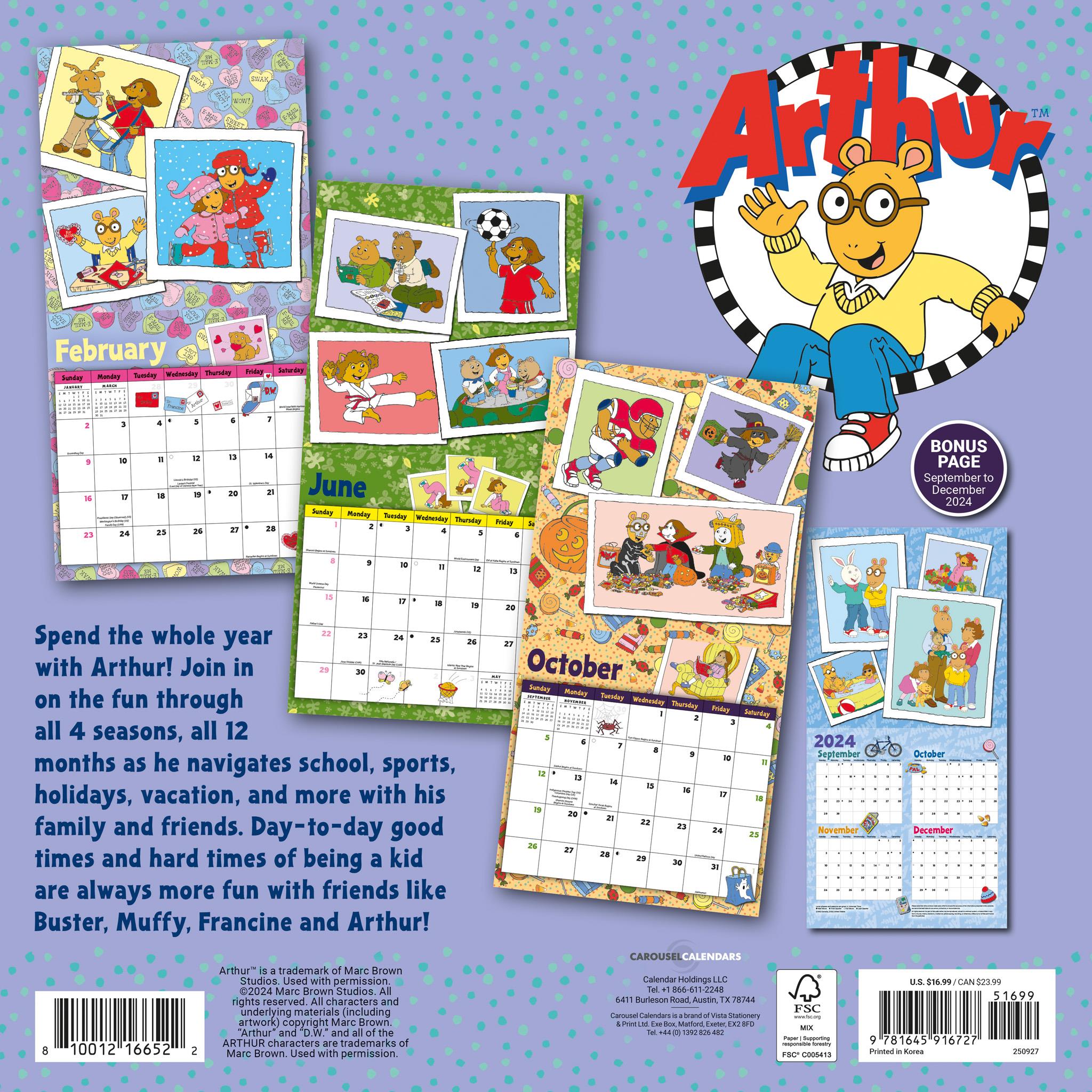 Arthur Wall 2025 Calendar