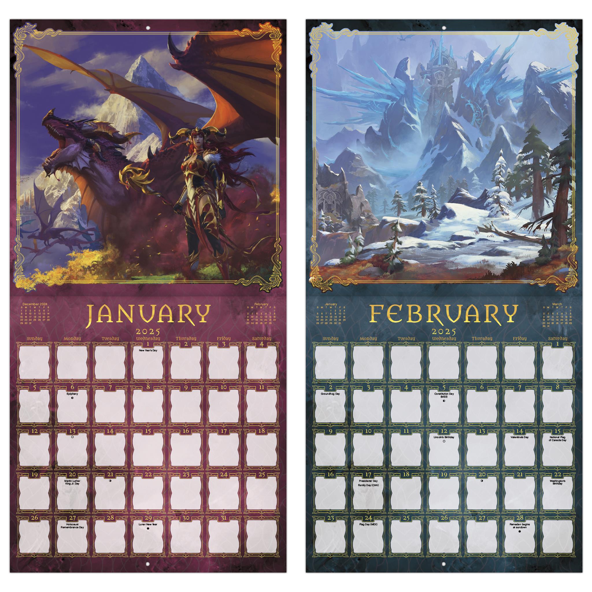 World Of Warcraft Wall 2025 Calendar