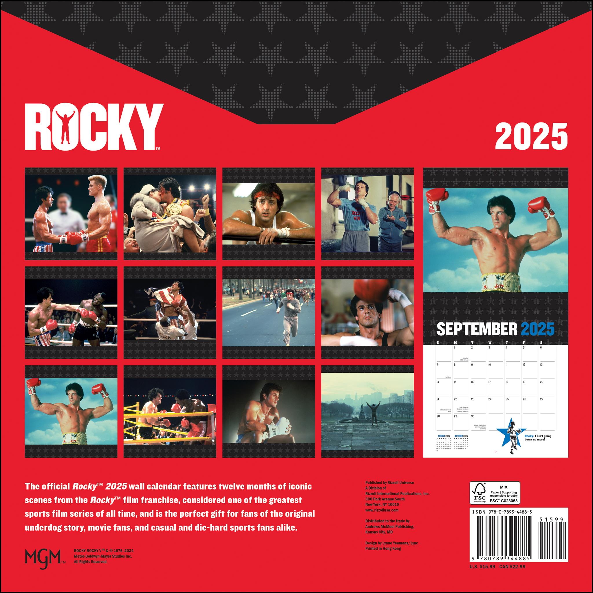 Rocky Wall 2025 Calendar - Online Exclusive