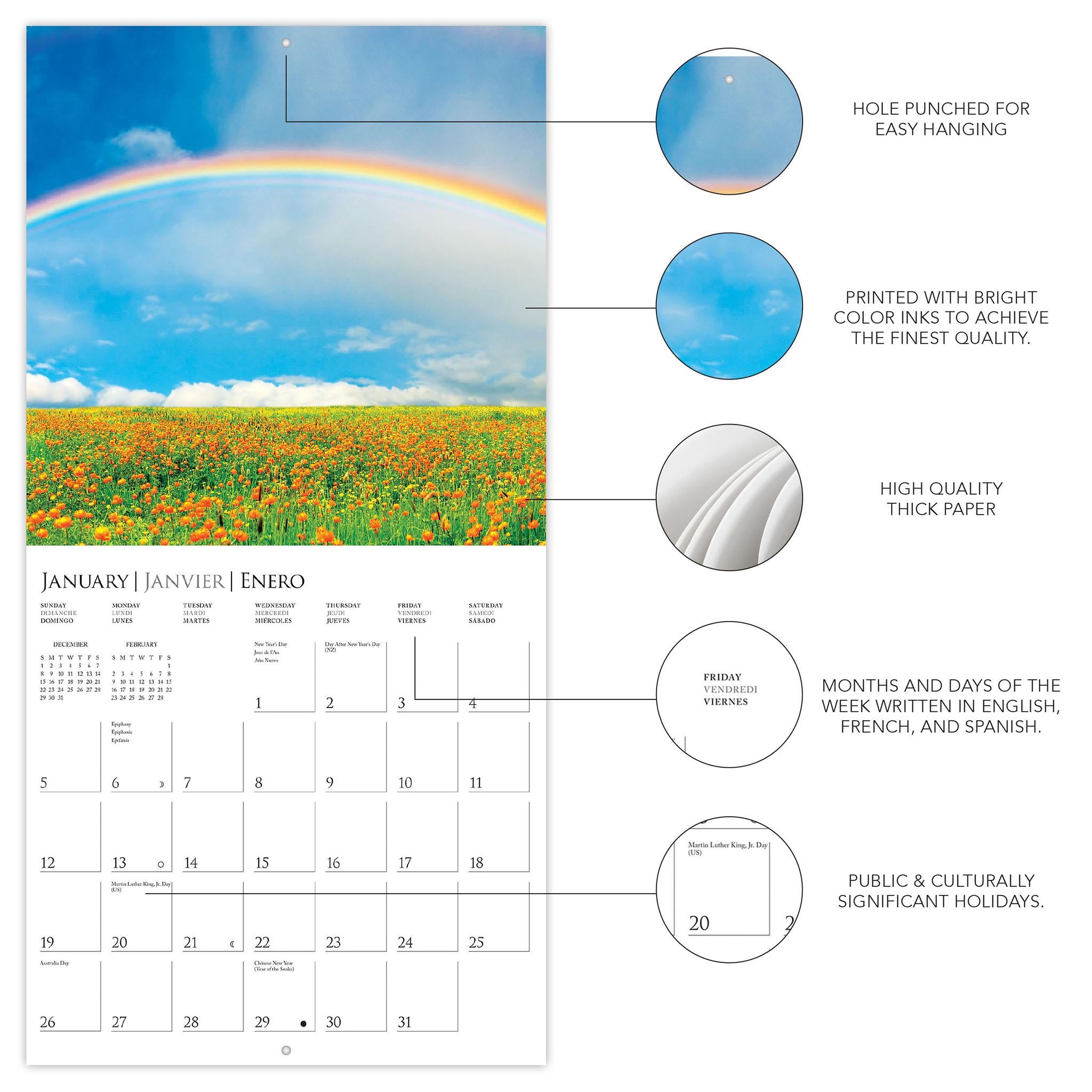 Chasing Rainbows Wall 2025 Calendar - Online Exclusive