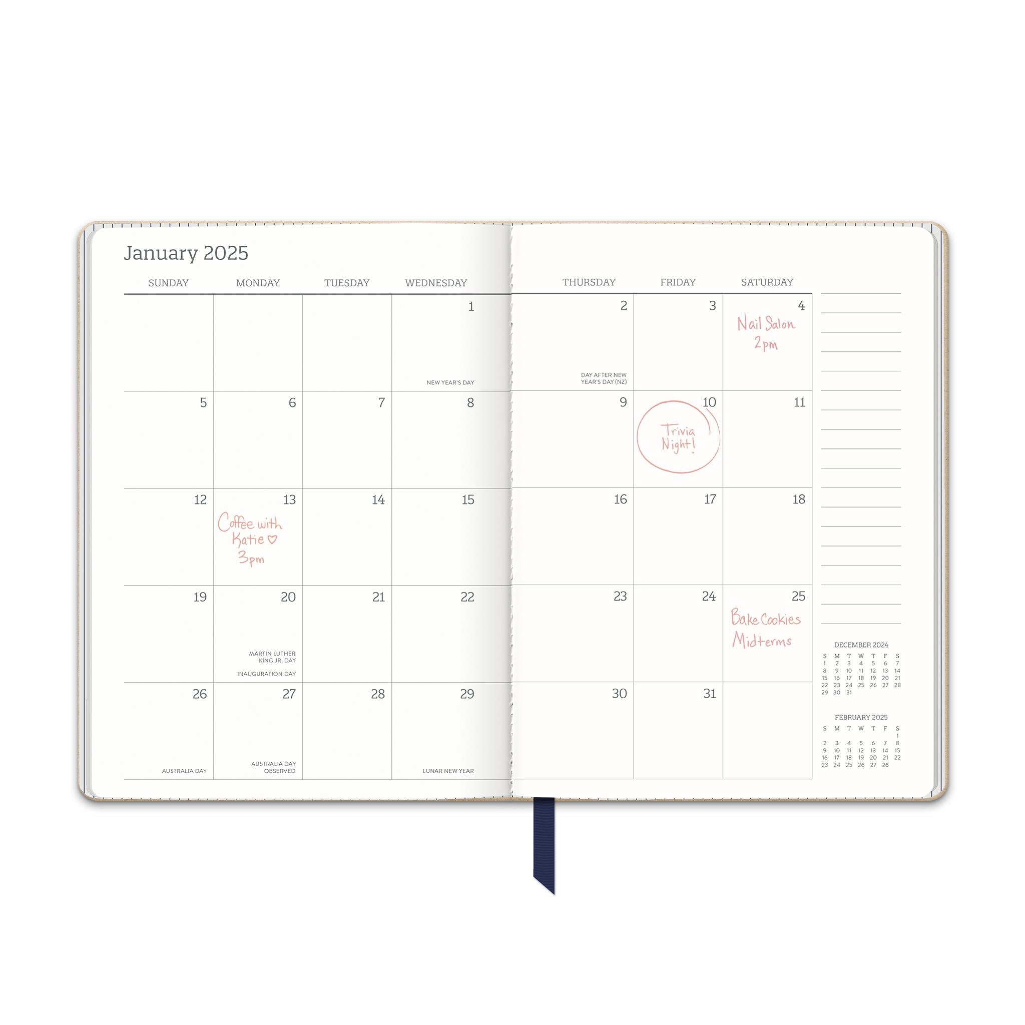 Dots On Twilight Blue Planner 2025 Calendar