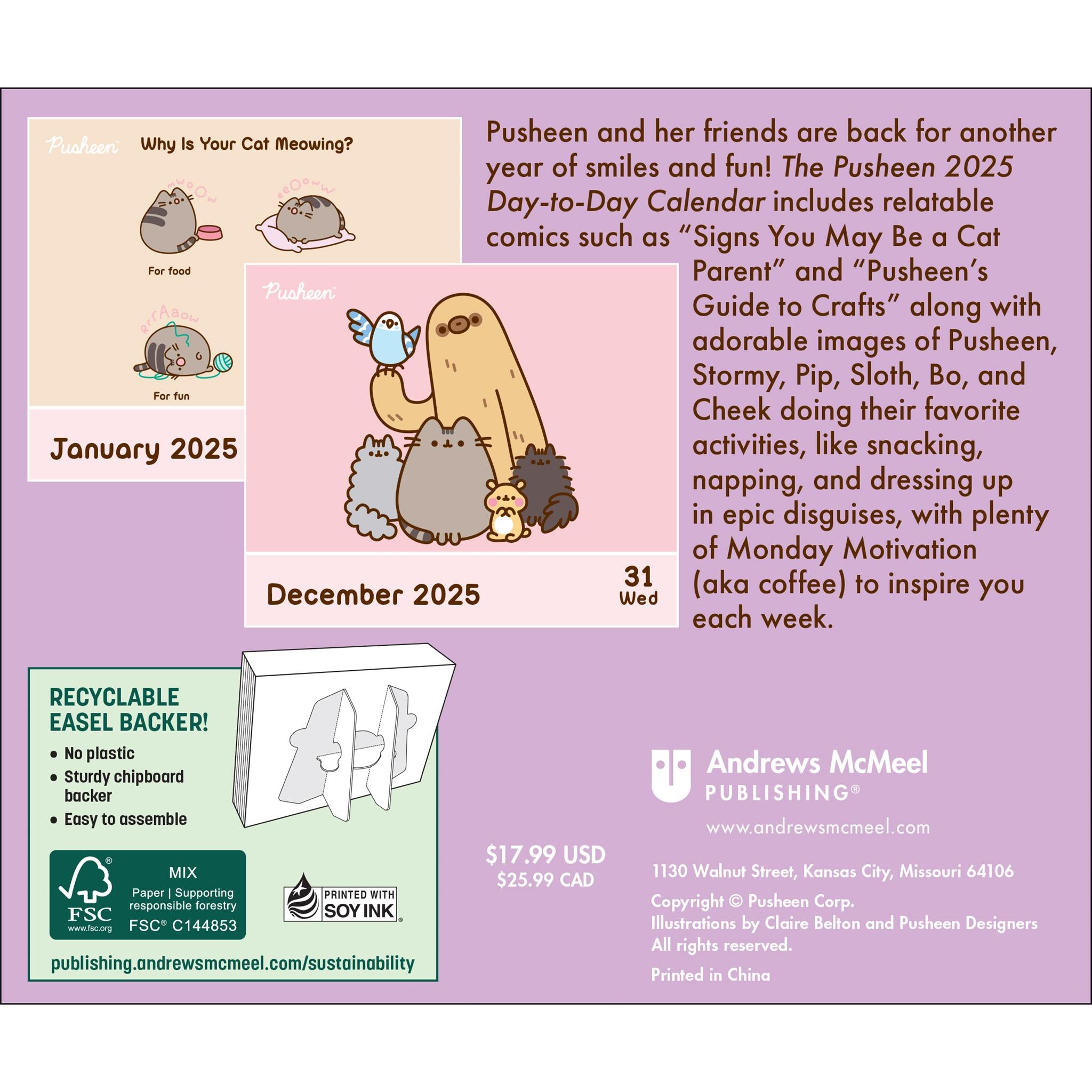 Pusheen Box 2025 Calendar