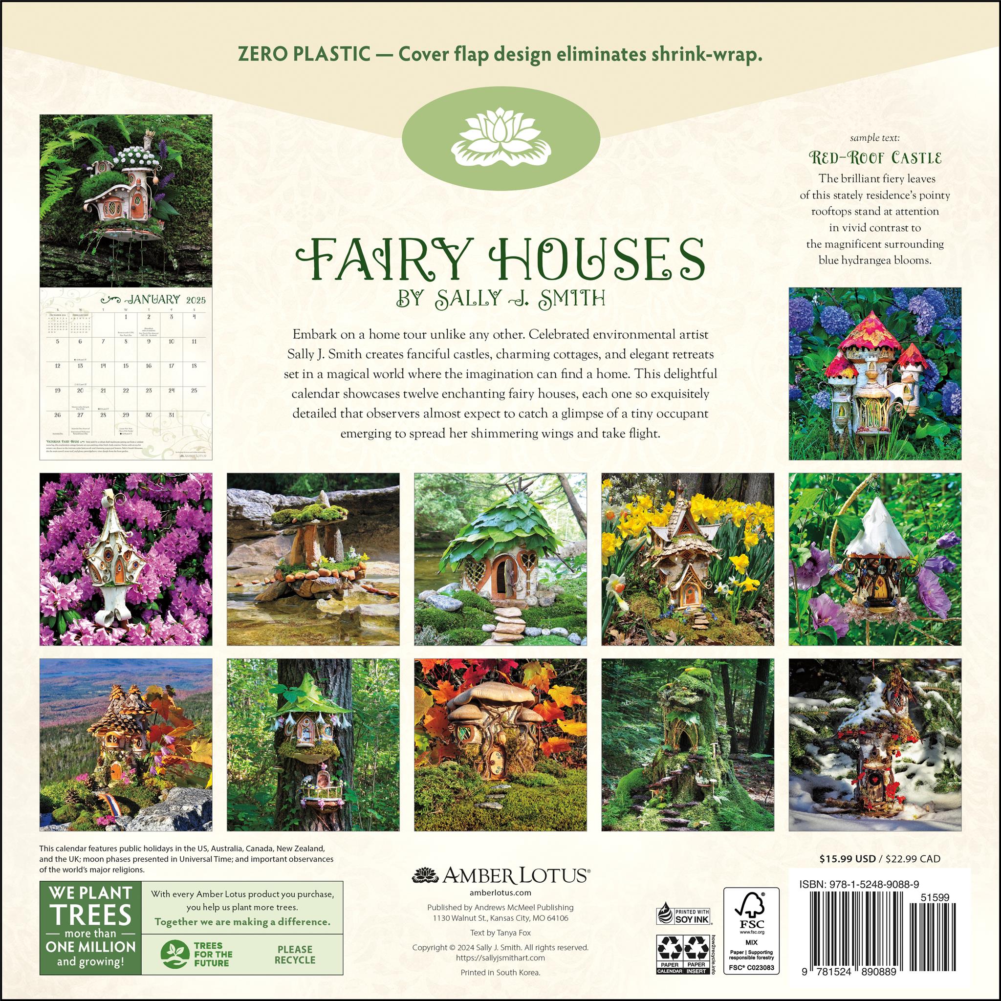 Fairy Houses Wall 2025 Calendar