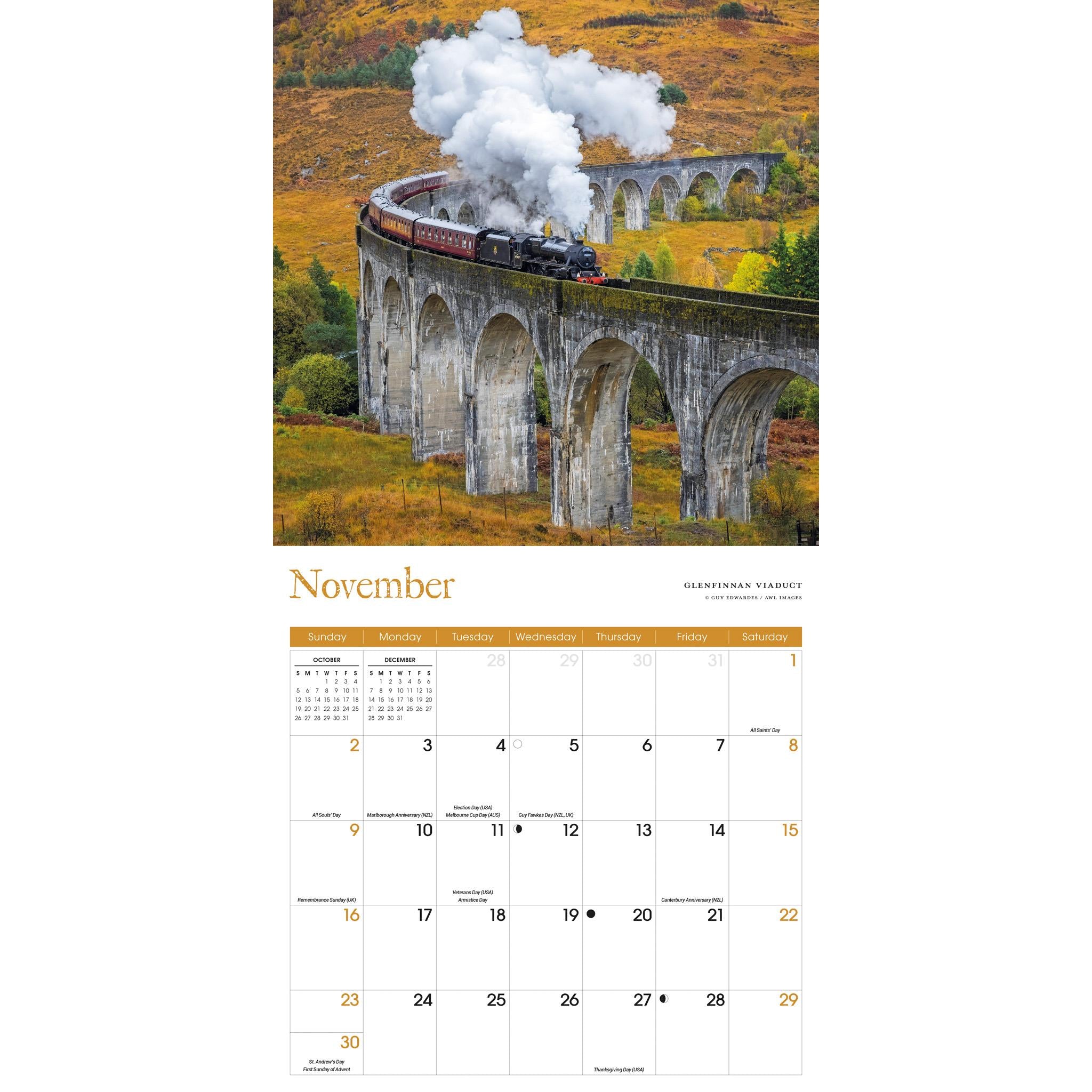 Scotland Wall 2025 Calendar