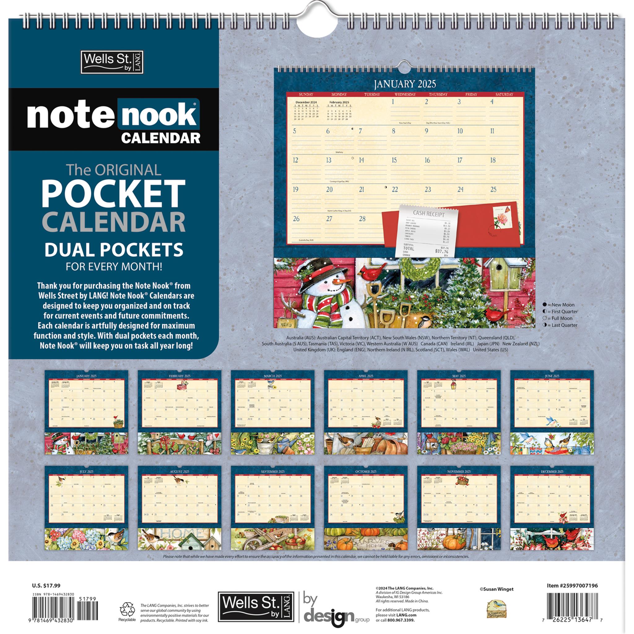 Heart And Home Note Nook Wall 2025 Calendar