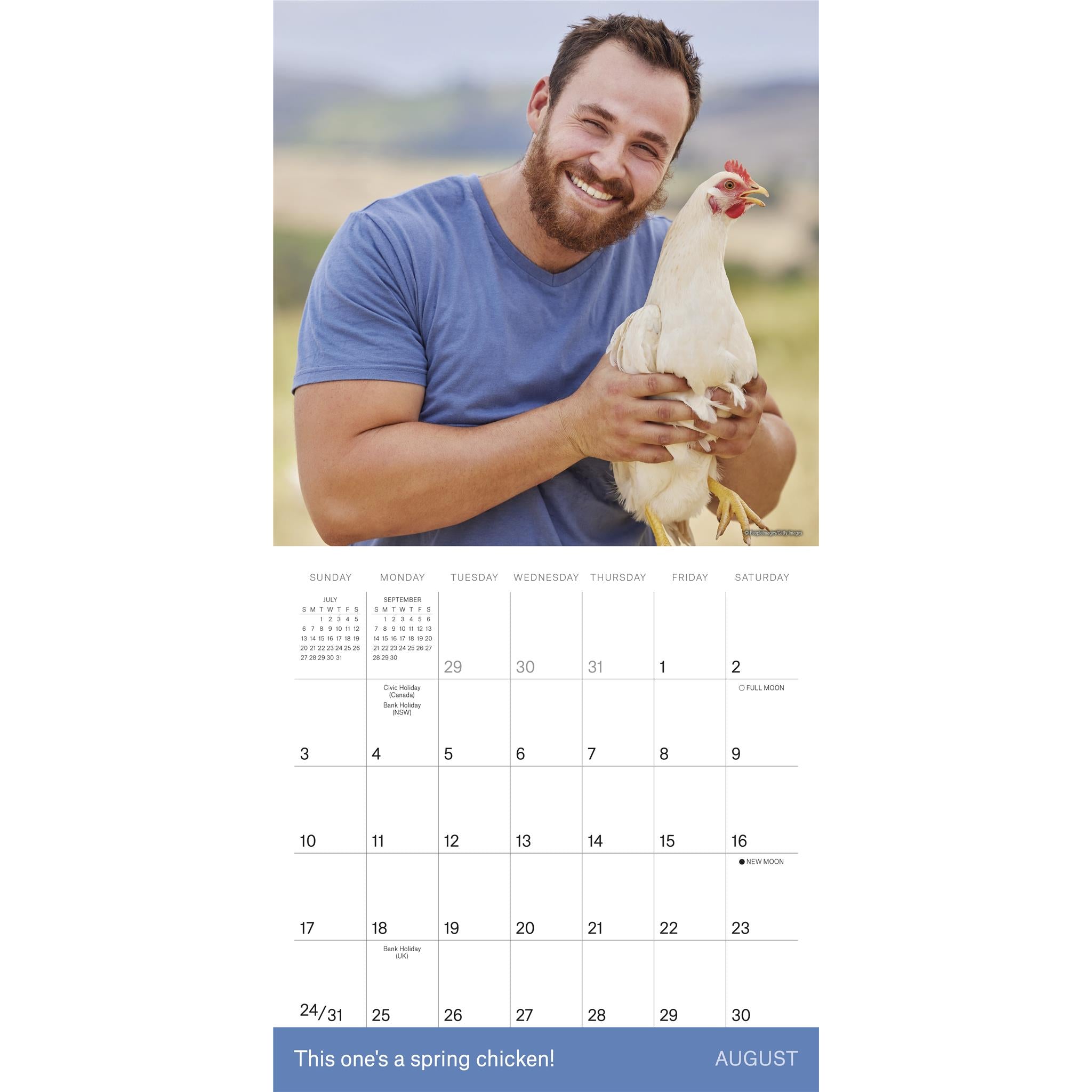 Men With Hens Wall 2025 Calendar - Online Exclusive