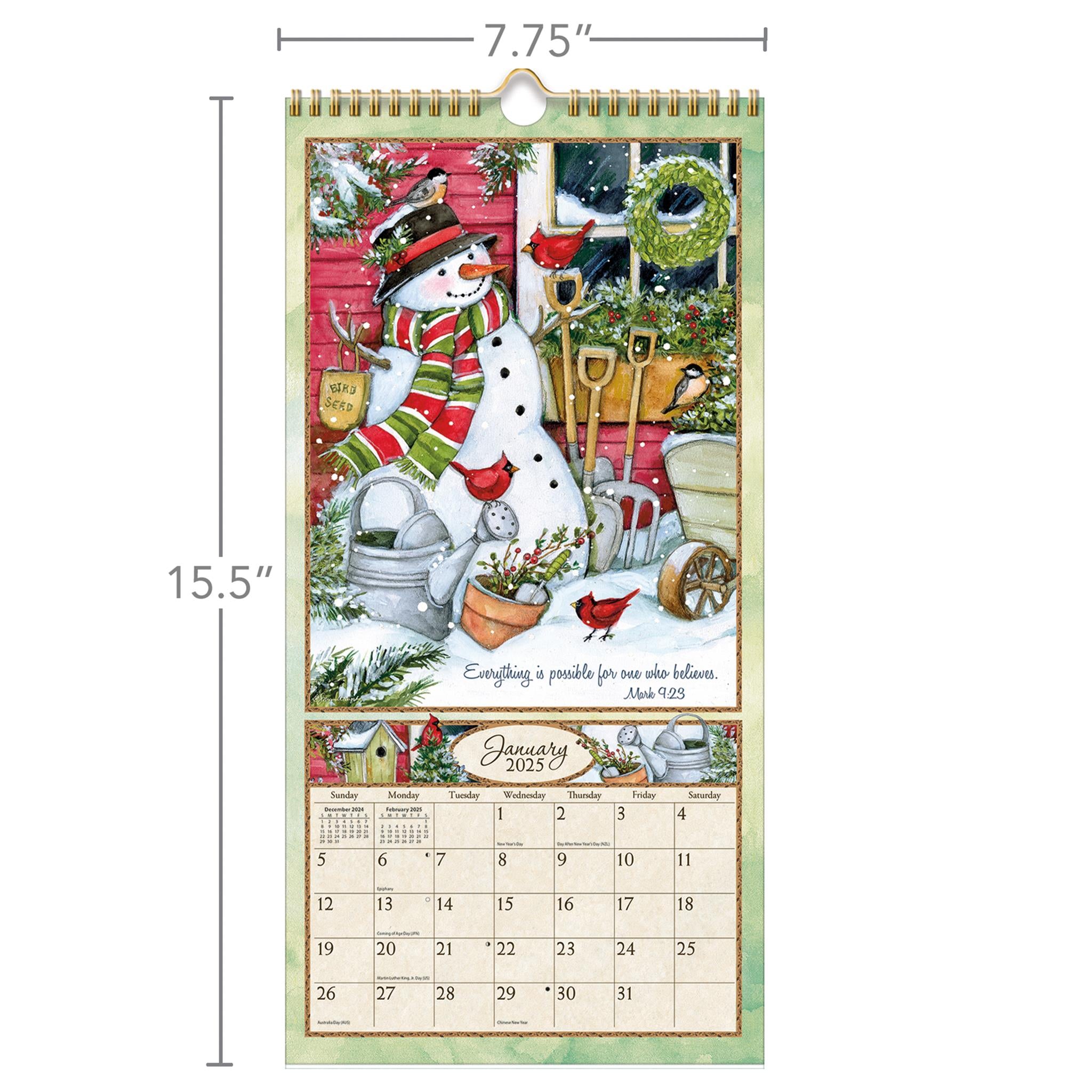 Bountiful Blessings Slim 2025 Calendar product image | Calendar Club Canada