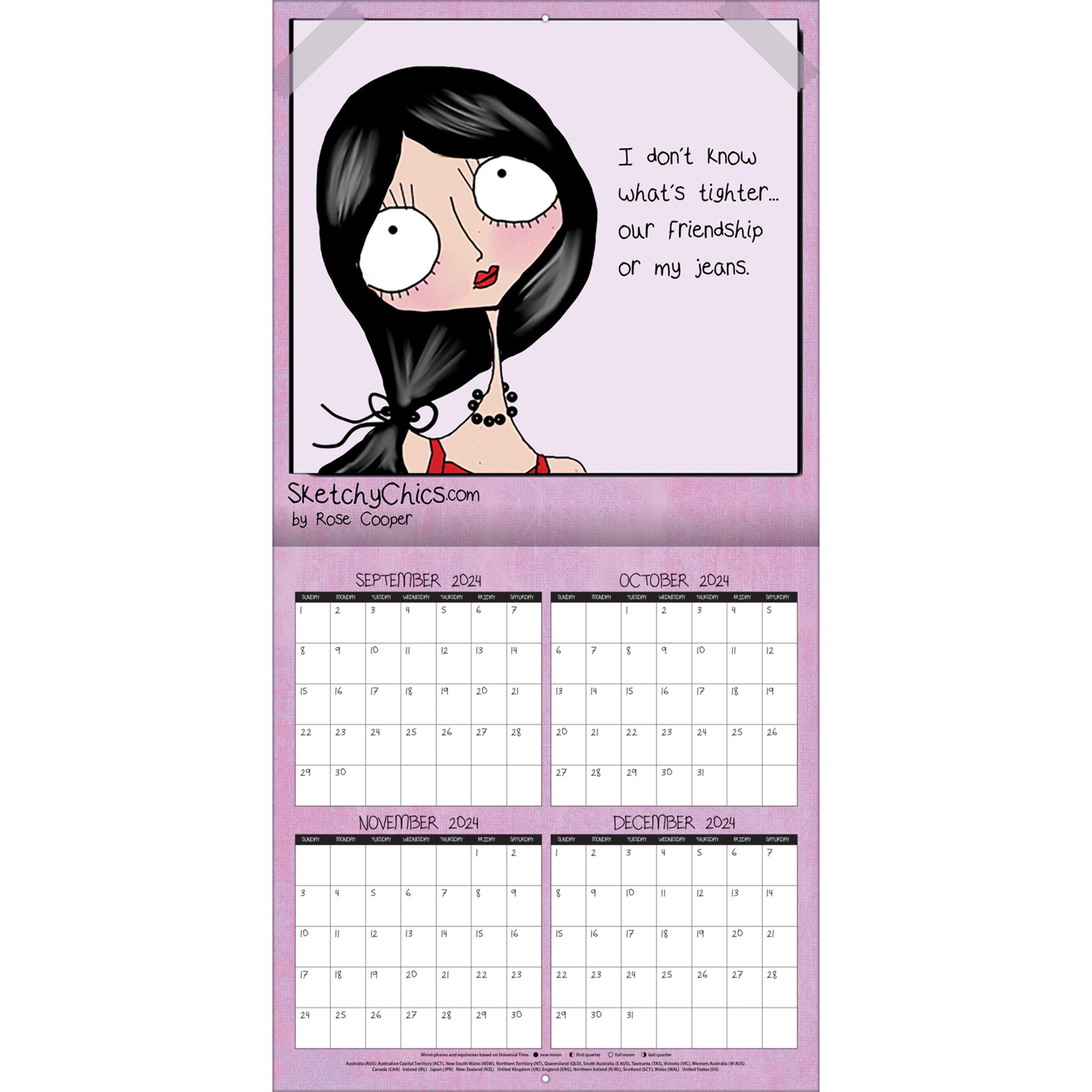 Sketchy Chics Wall 2025 Calendar - Online Exclusive