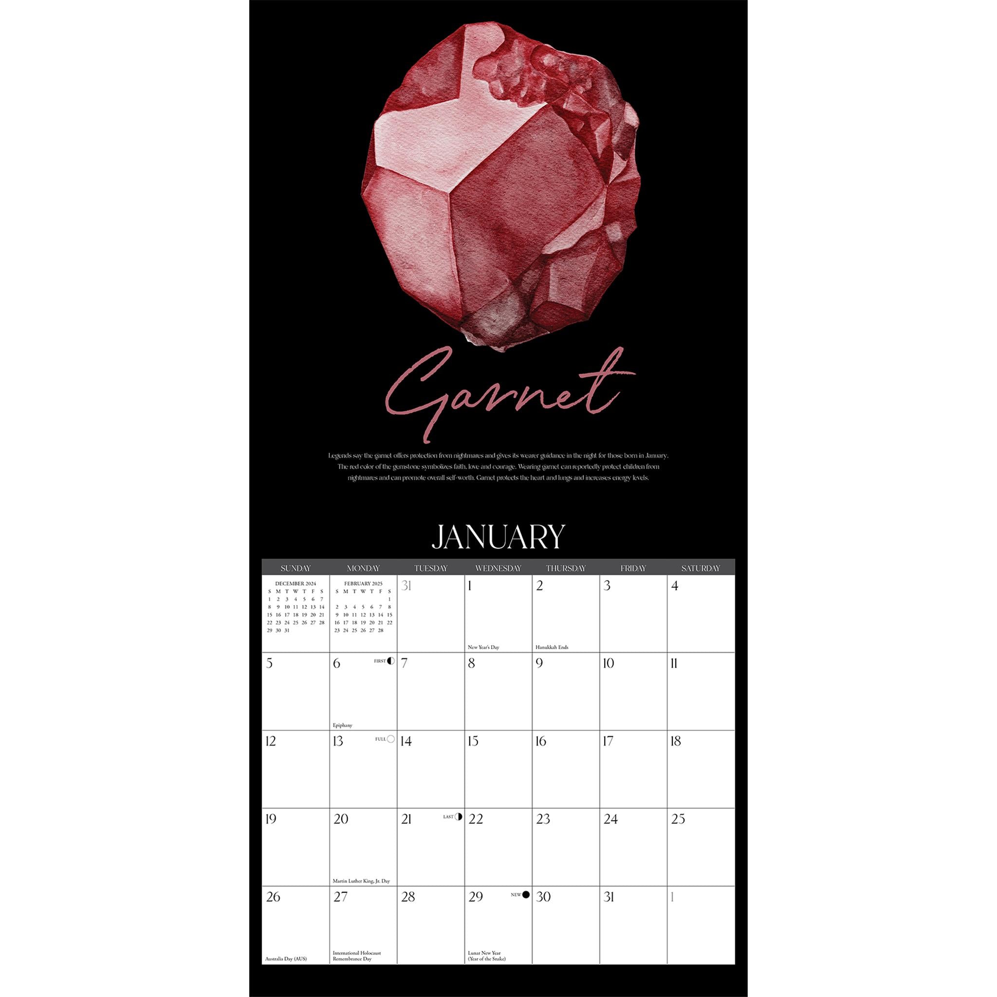 Gemstones Wall 2025 Calendar - Online Exclusive