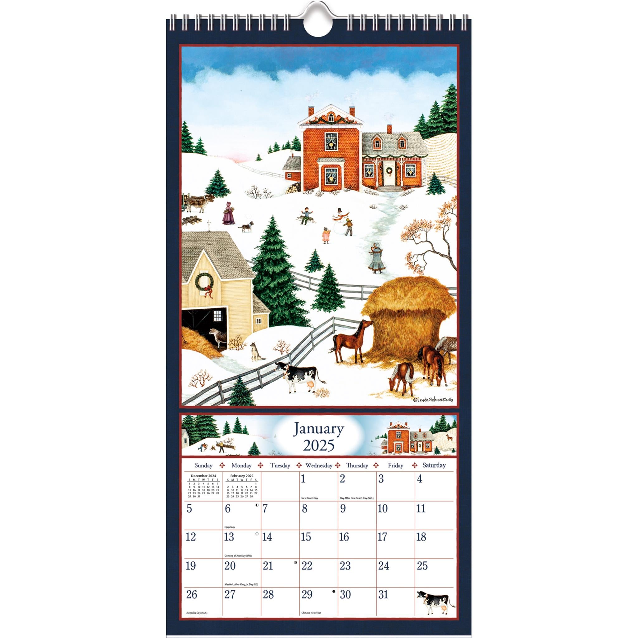 Linda Nelson Stocks Slim 2025 Calendar product image | Calendar Club Canada