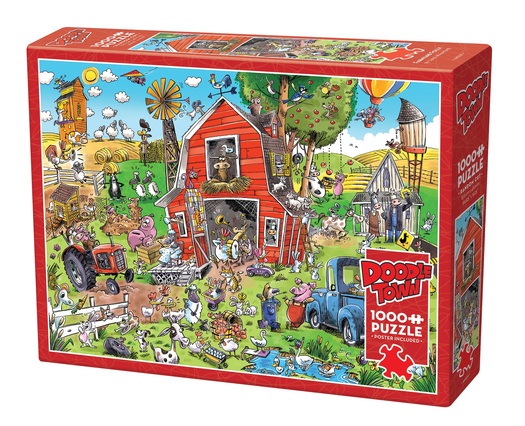 Farmyard Folly DoodleTown 1000 Piece Puzzle - Online Exclusive