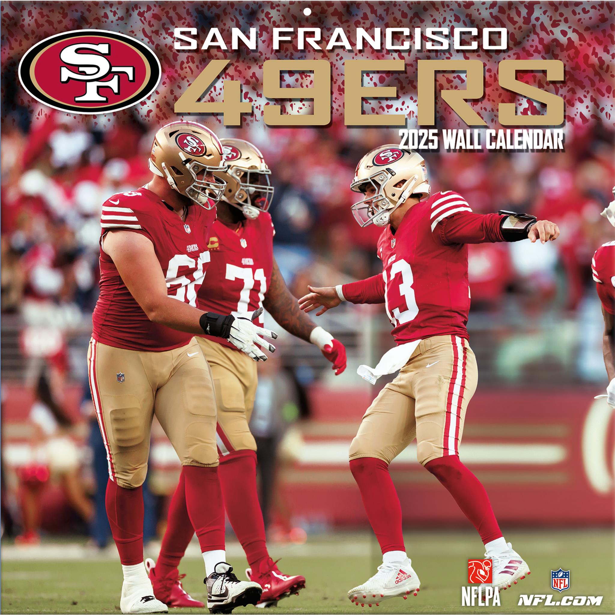 NFL San Francisco 49Ers Wall 2025 Calendar