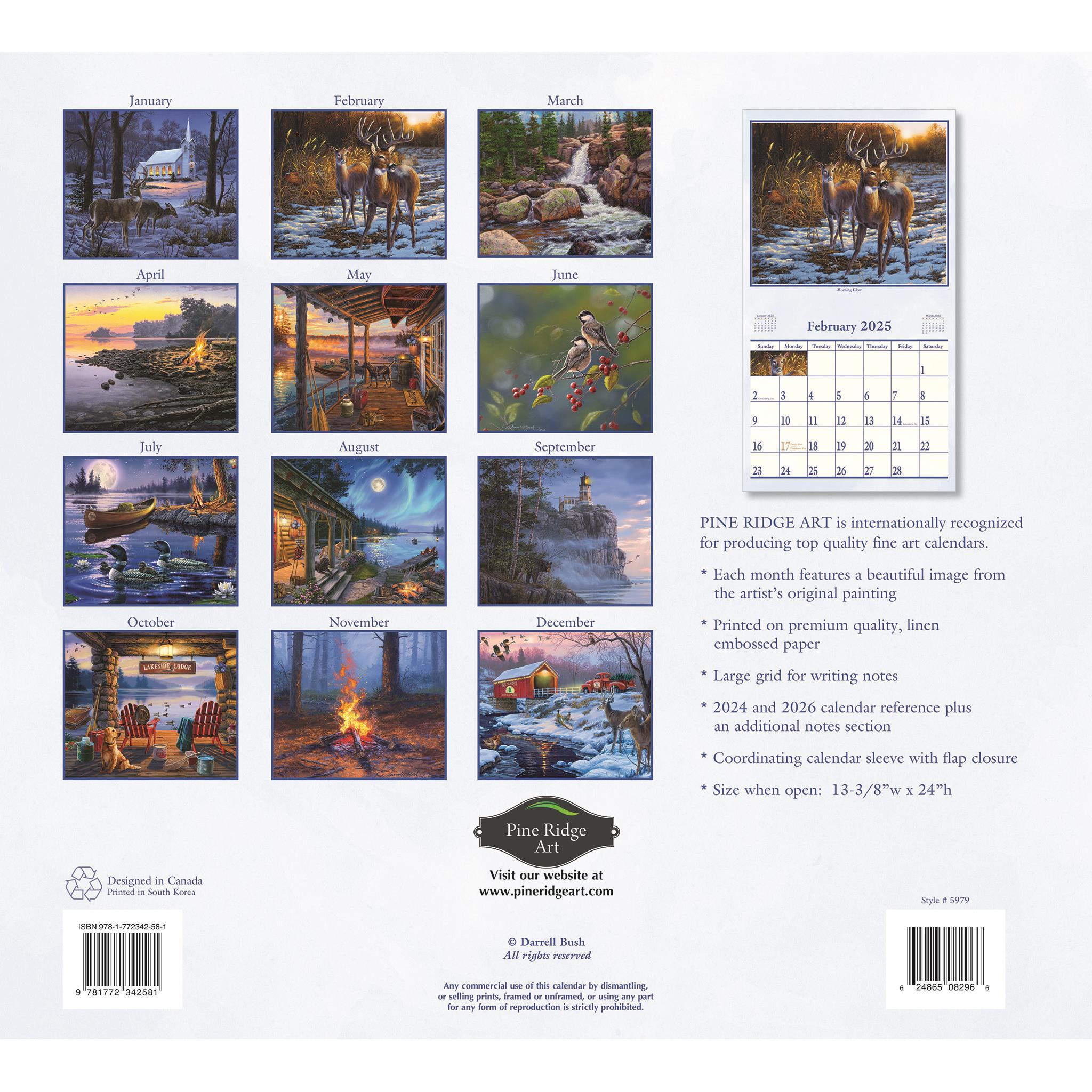 Great Outdoors Wall 2025 Calendar