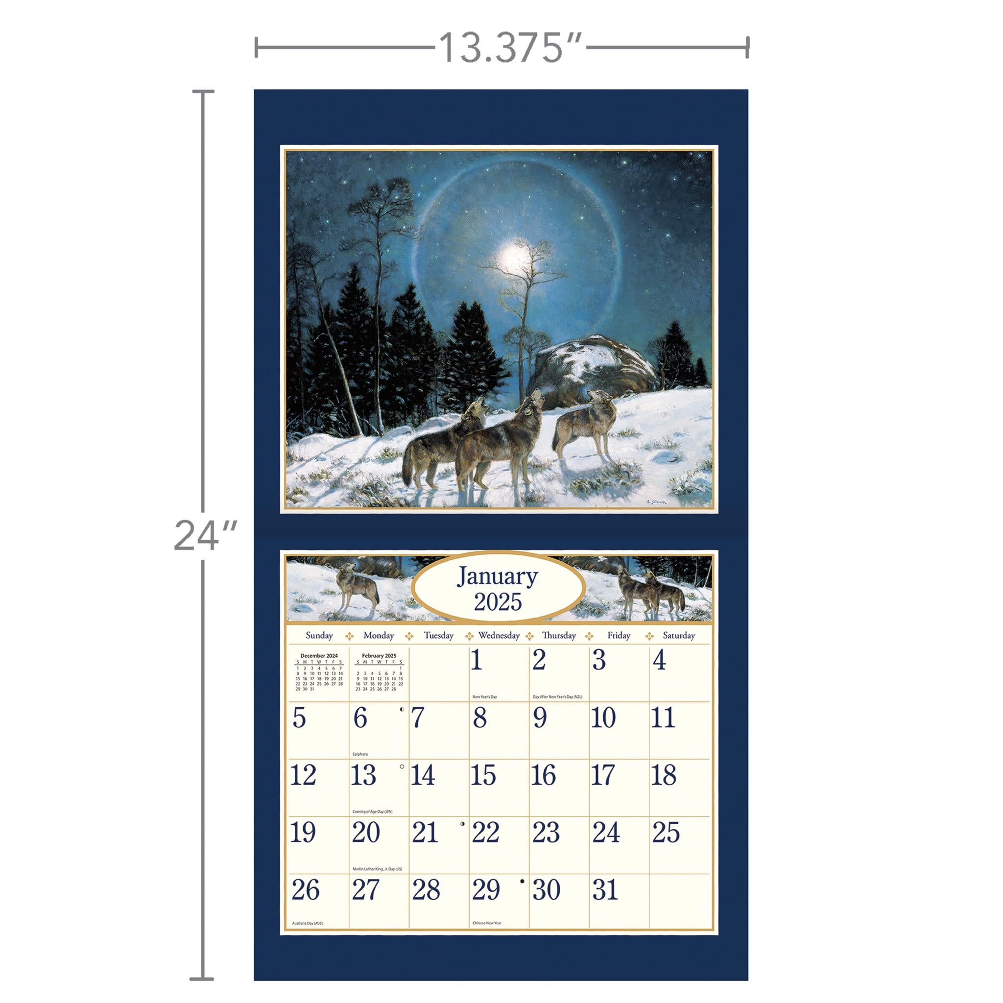 Four Seasons Wall 2025 Calendar