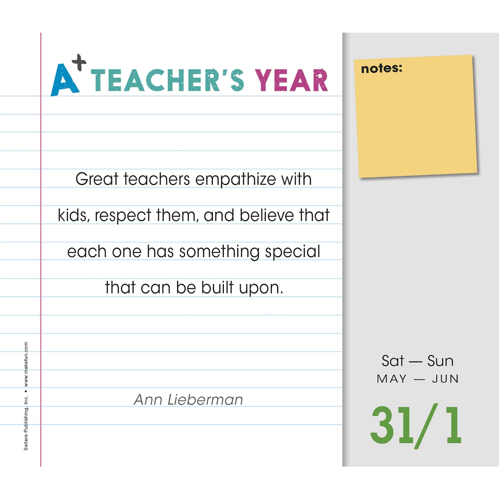 Teachers Year Box 2025 Calendar - Online Exclusive