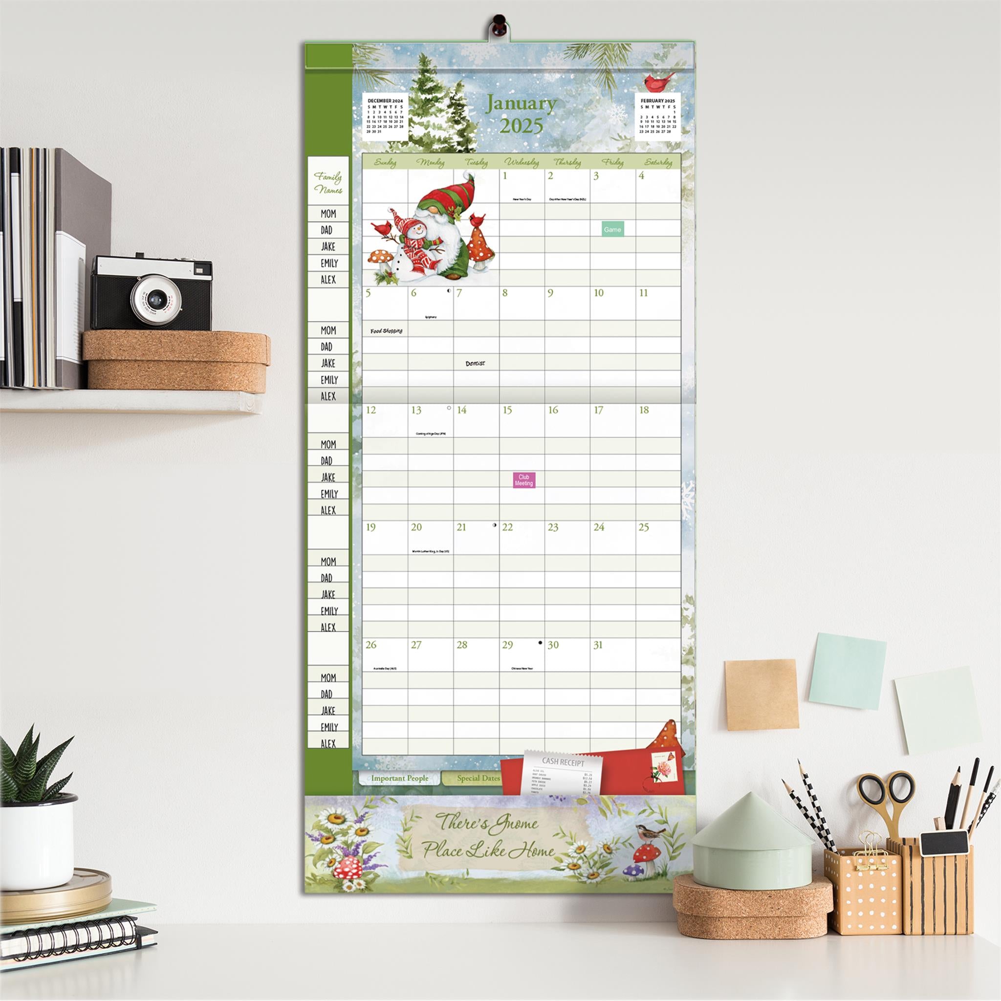 Gnomes Plan It Plus Wall 2025 Calendar