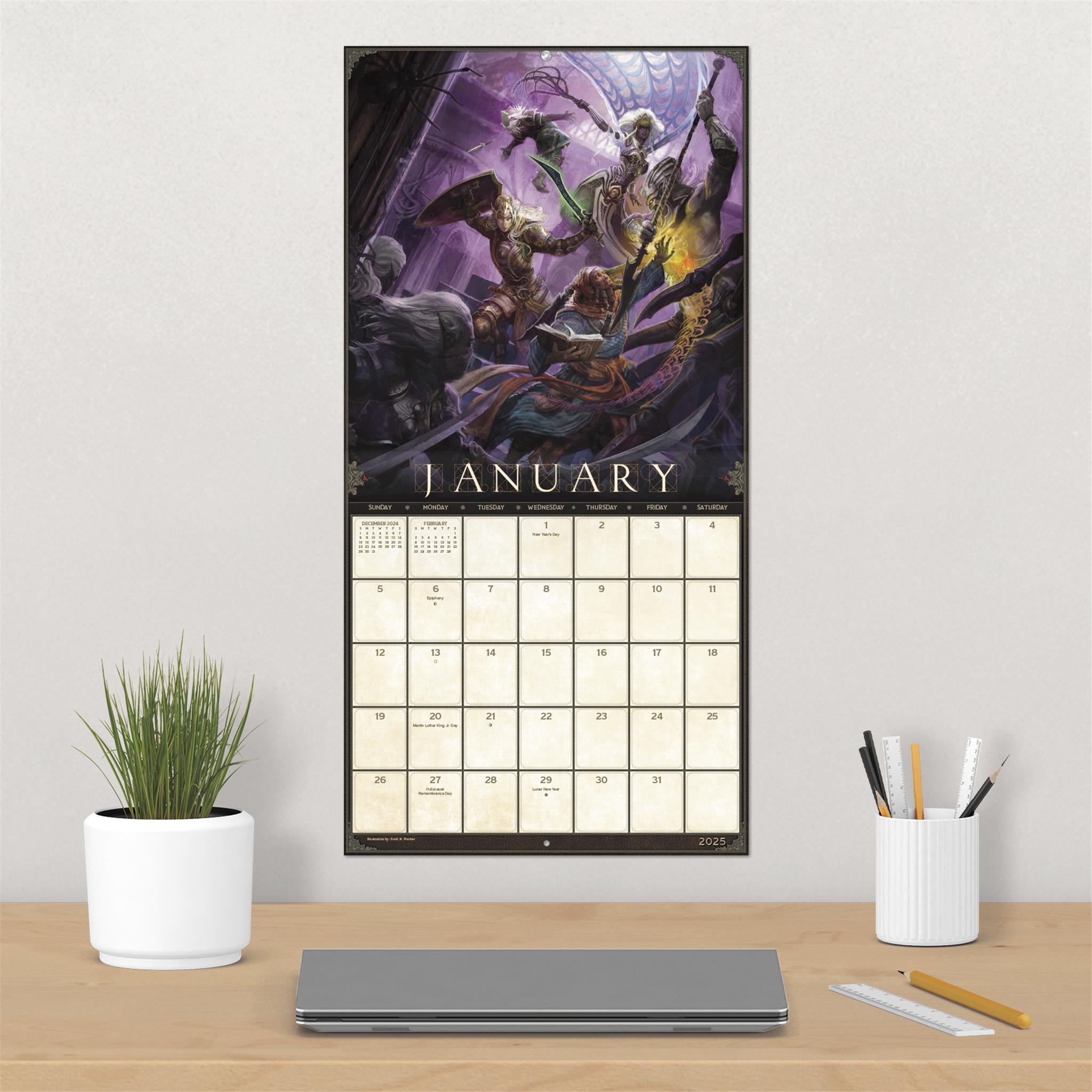 Dungeons And Dragons Classic Wall 2025 Calendar - Online Exclusive