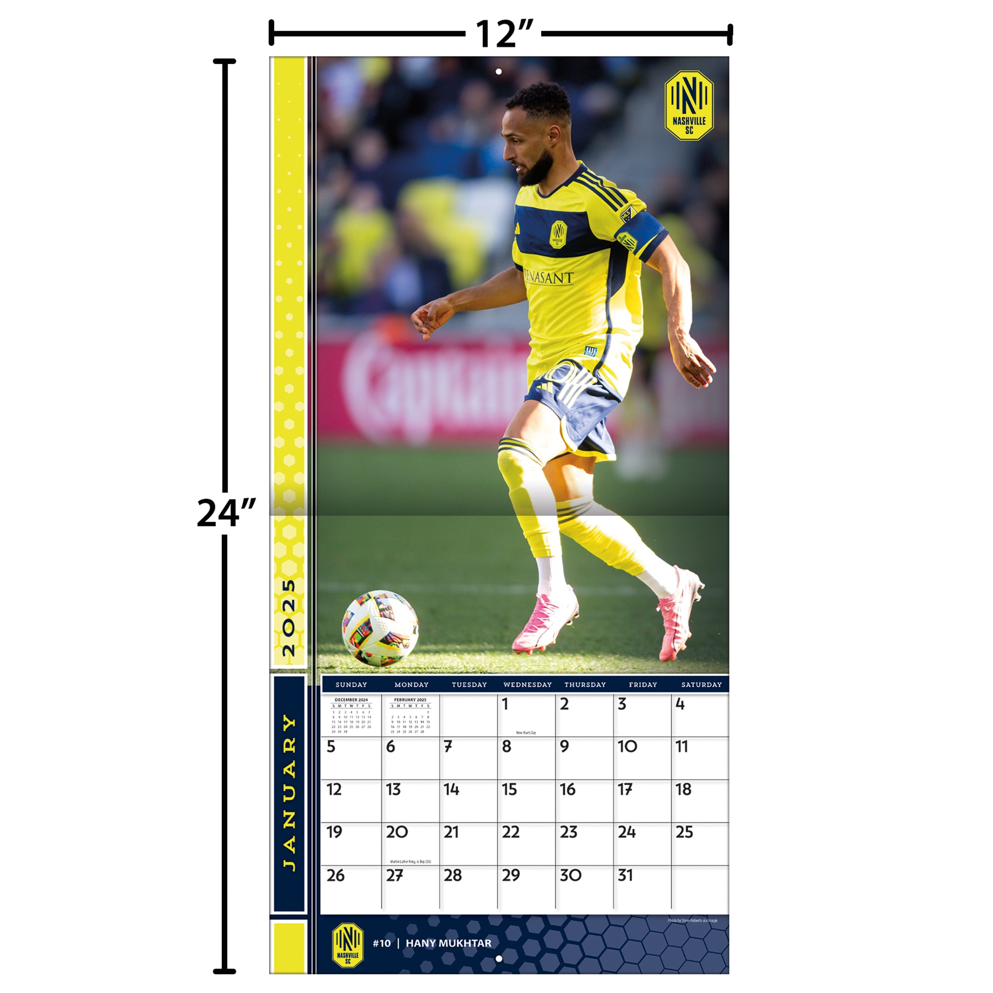 MLS Nashville Wall 2025 Calendar - Online Exclusive