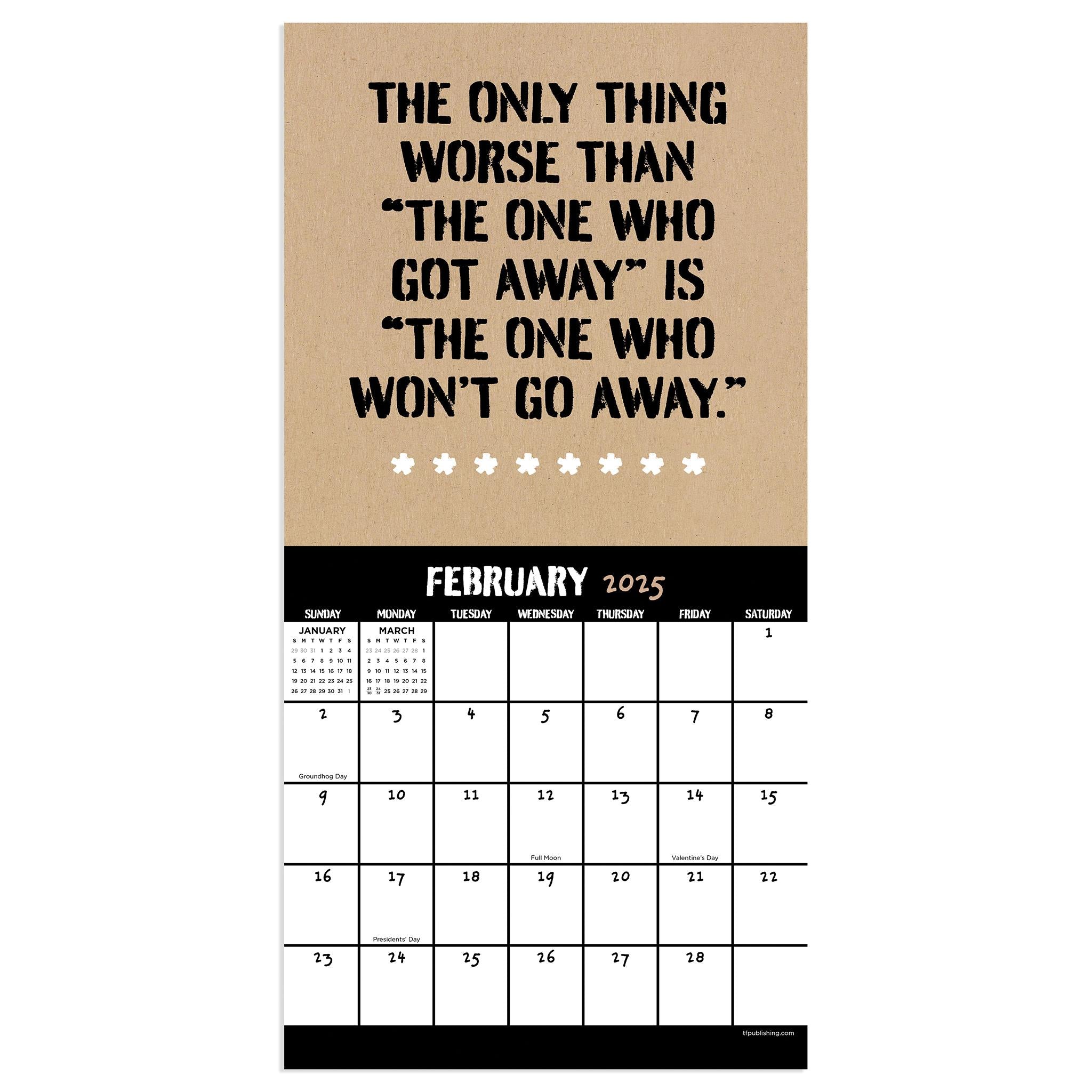 Anti Affirmations And Sarcasm Mini 2025 Calendar - Online Exclusive