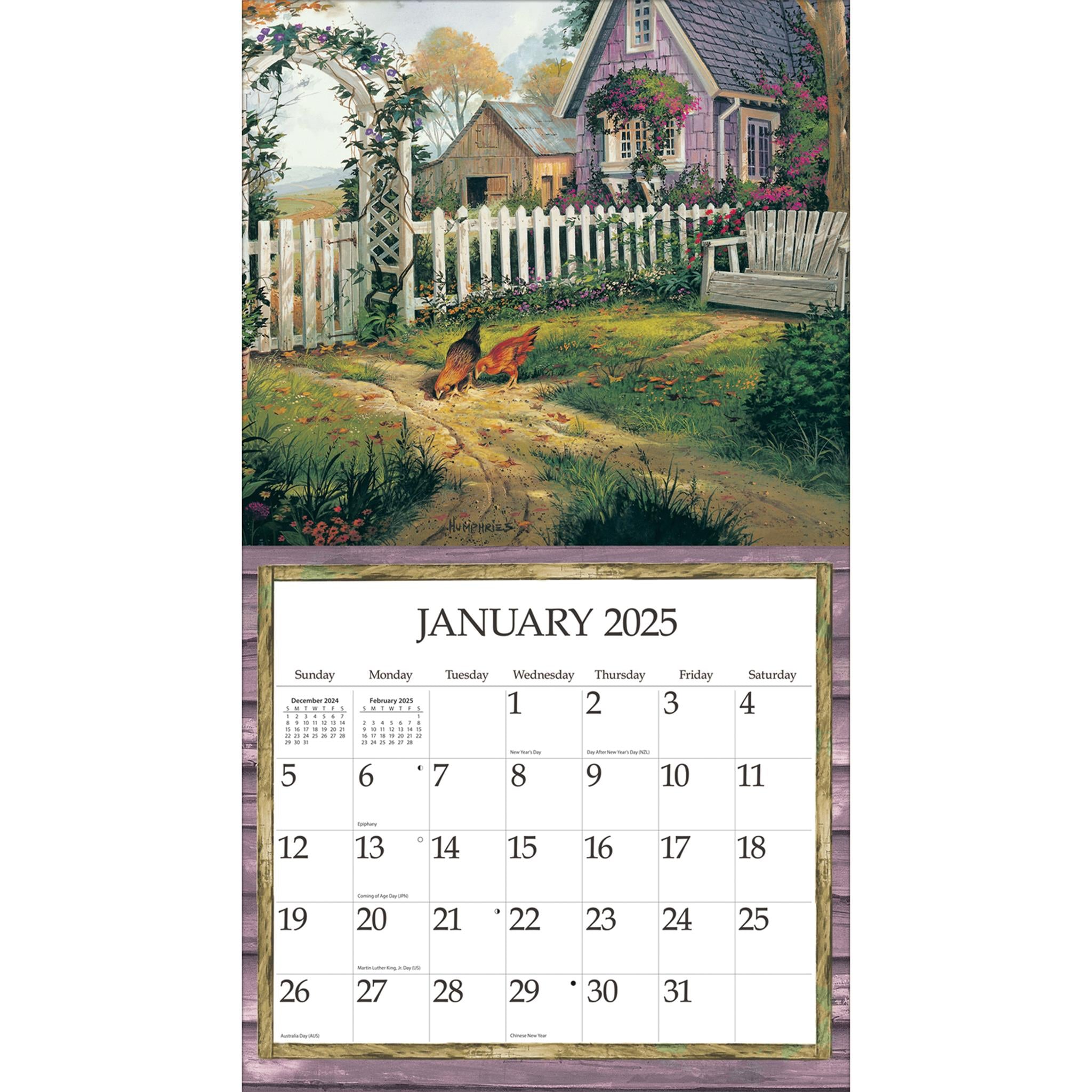 Simple Country Special Edition with Print Wall 2025 Calendar - Online Exclusive