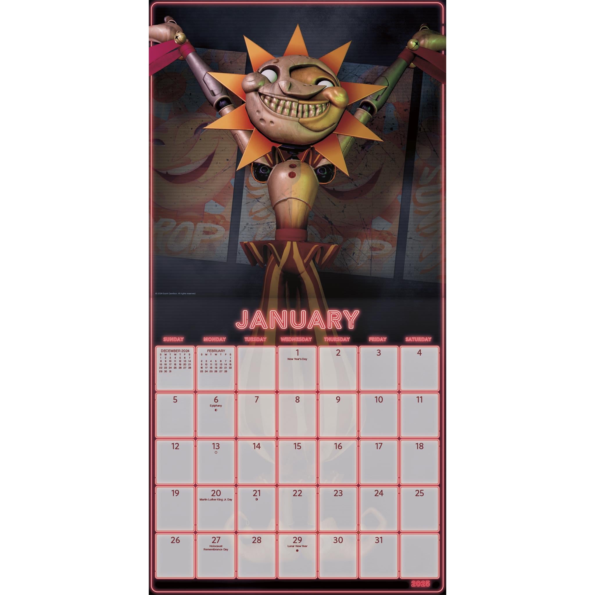 Five Nights At Freddys Wall 2025 Calendar - Online Exclusive