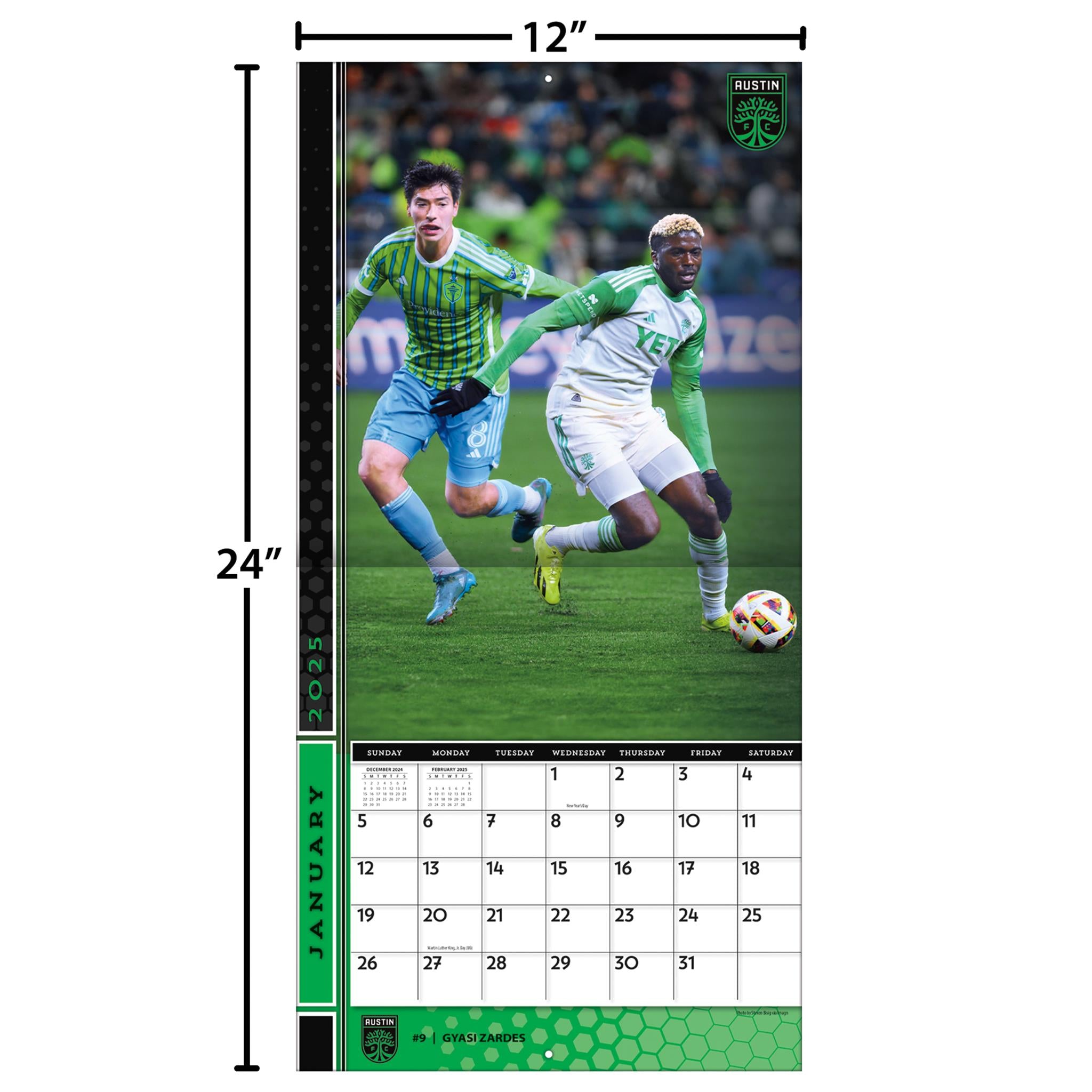 MLS Austin Wall 2025 Calendar - Online Exclusive