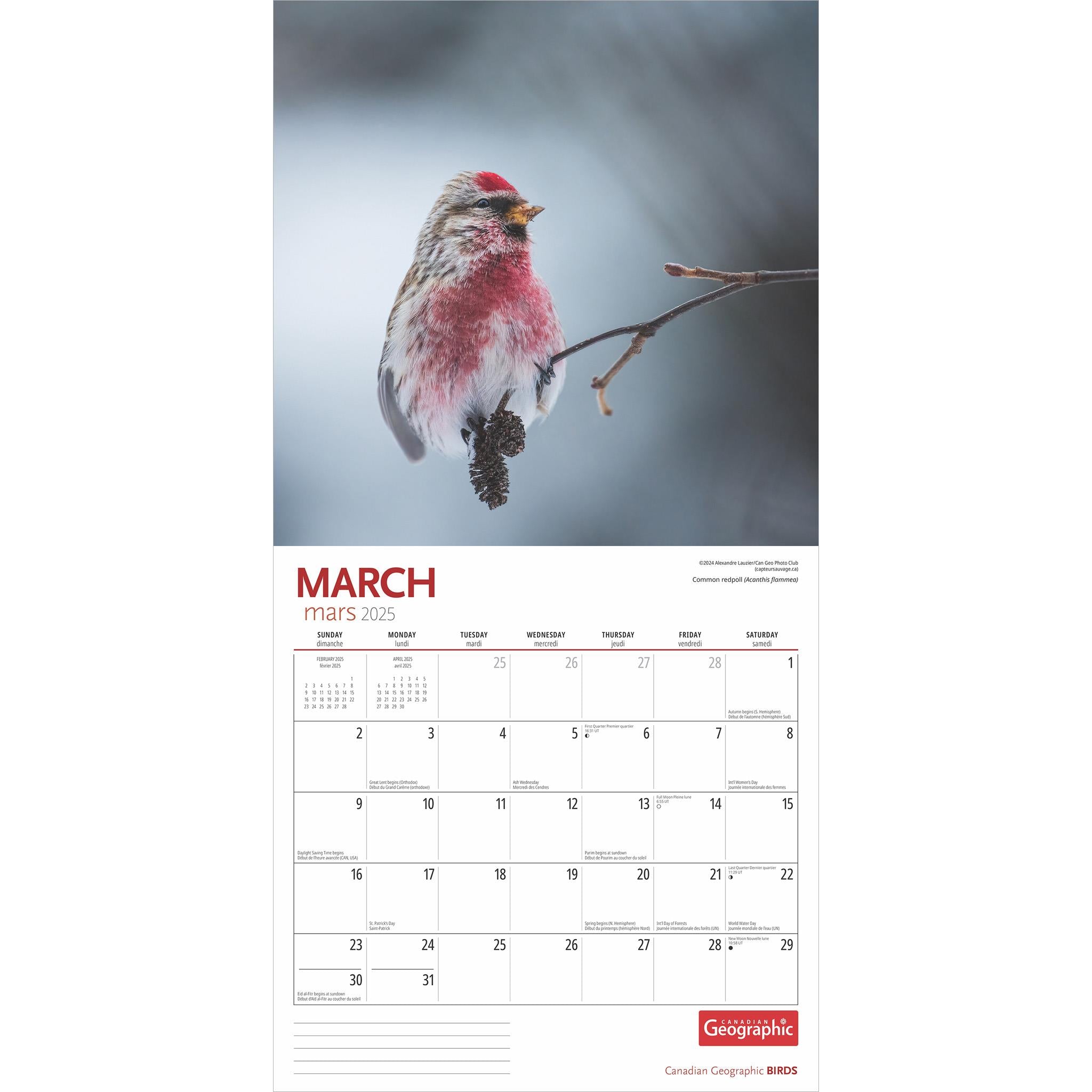 Birds Canadian Geographic Wall 2025 Calendar - Online Exclusive