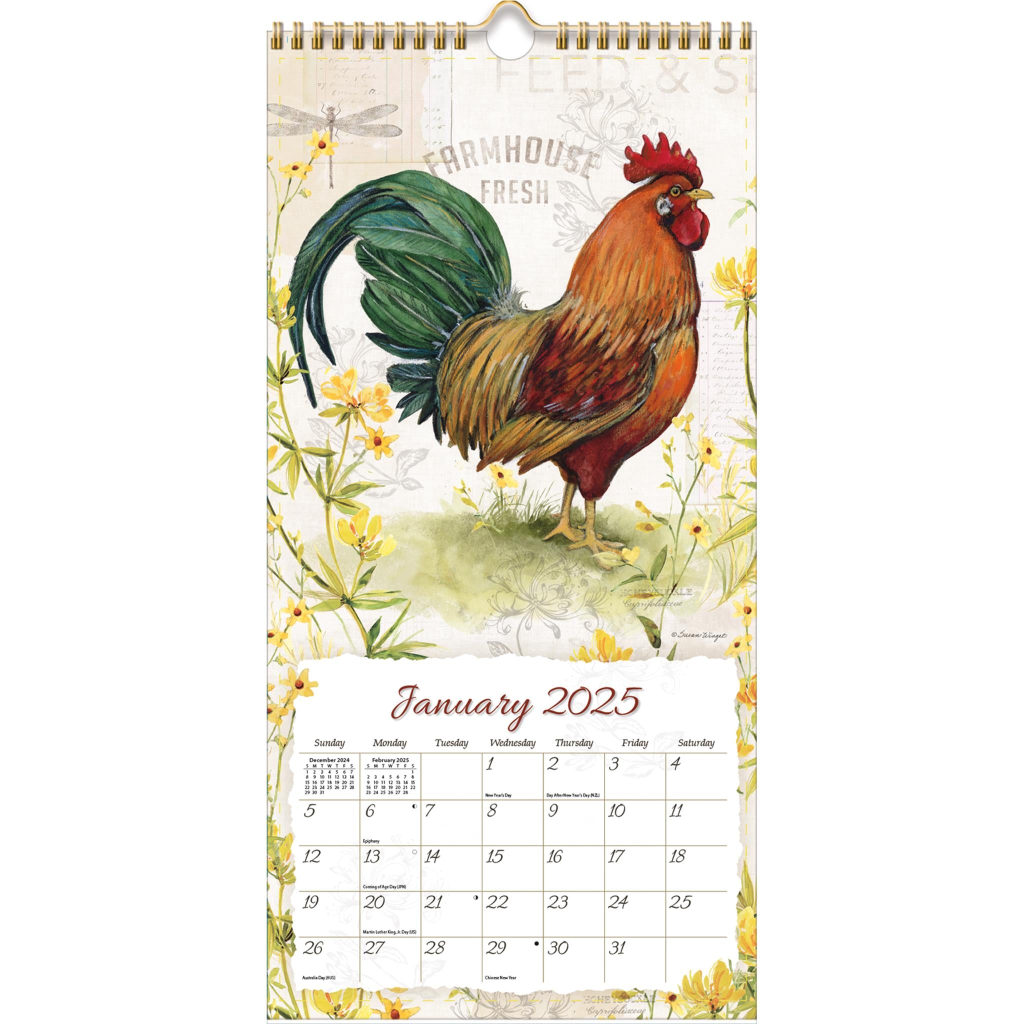 Proud Rooster Slim 2025 Calendar product image | Calendar Club Canada