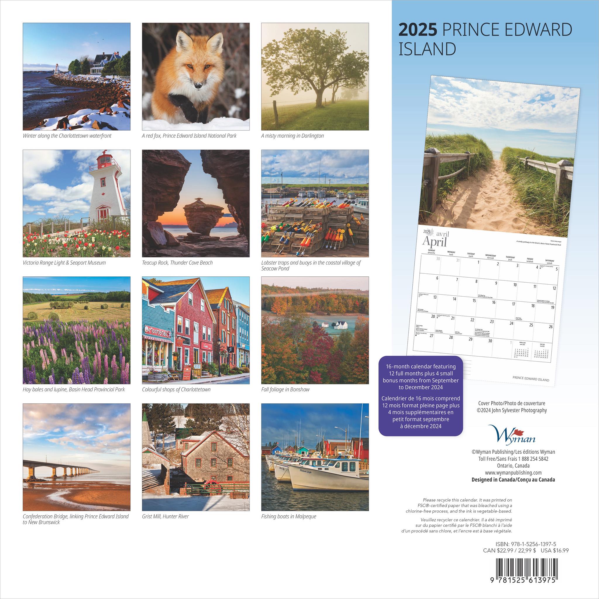 Prince Edward Island Wall 2025 Calendar - Online Exclusive