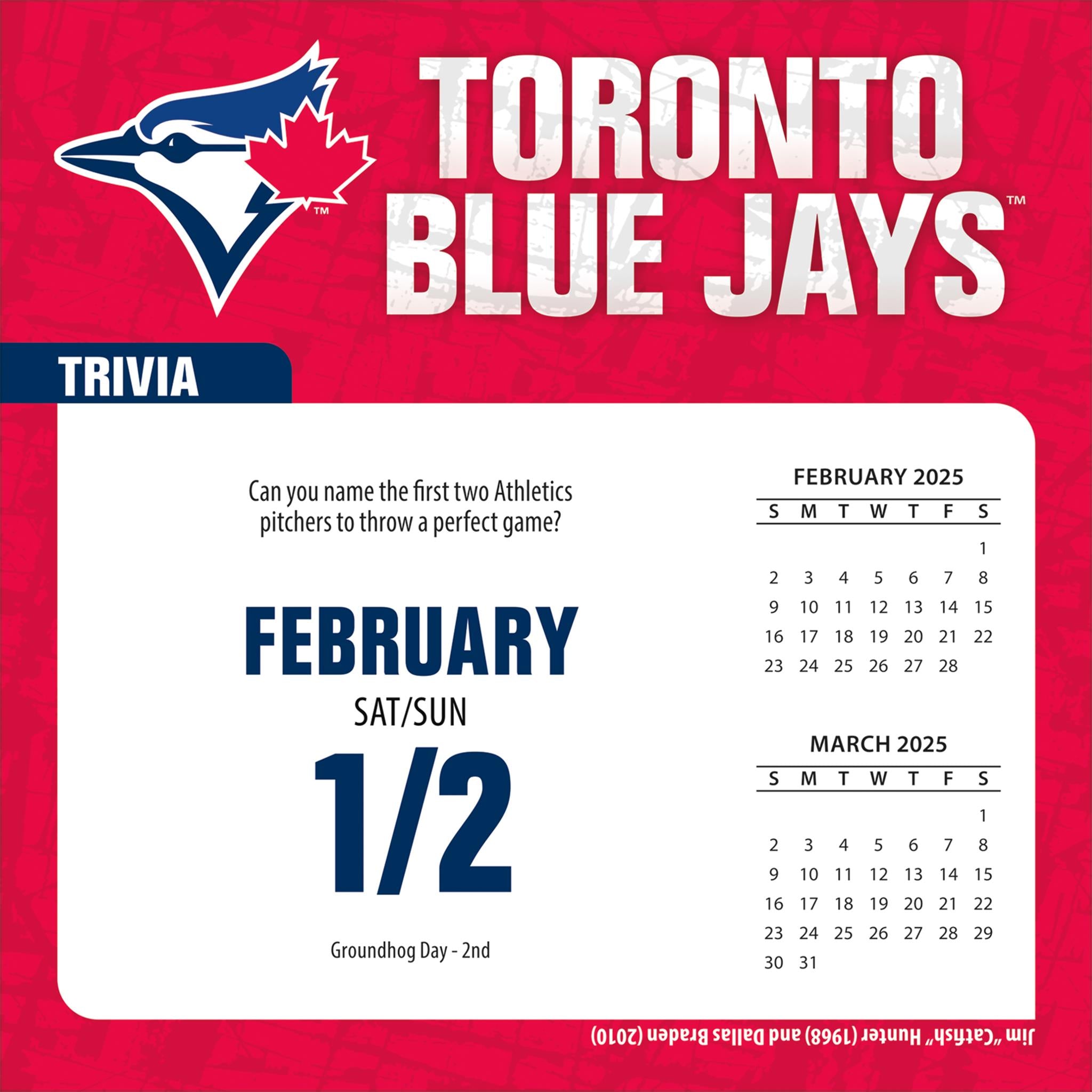 MLB Toronto Blue Jays Box 2025 Calendar