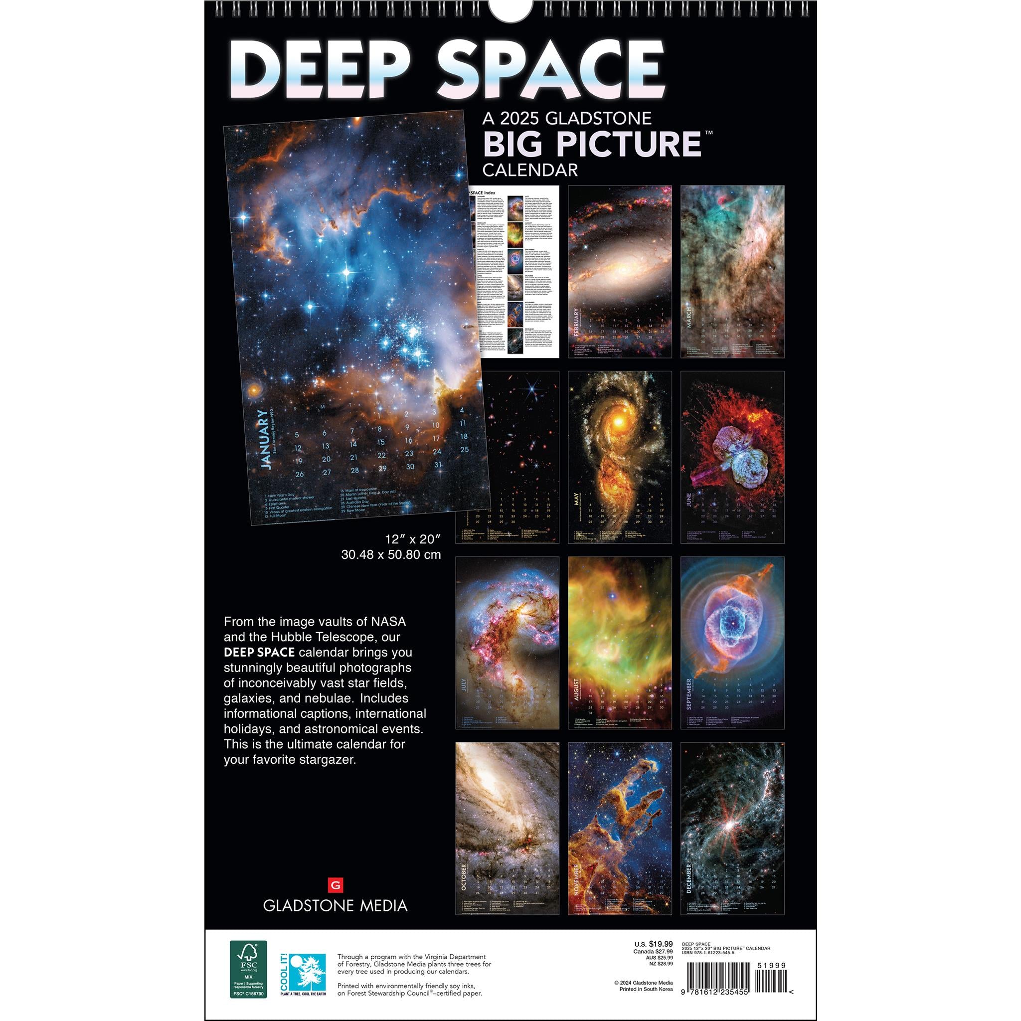 Deep Space Big Picture Poster 2025 Calendar