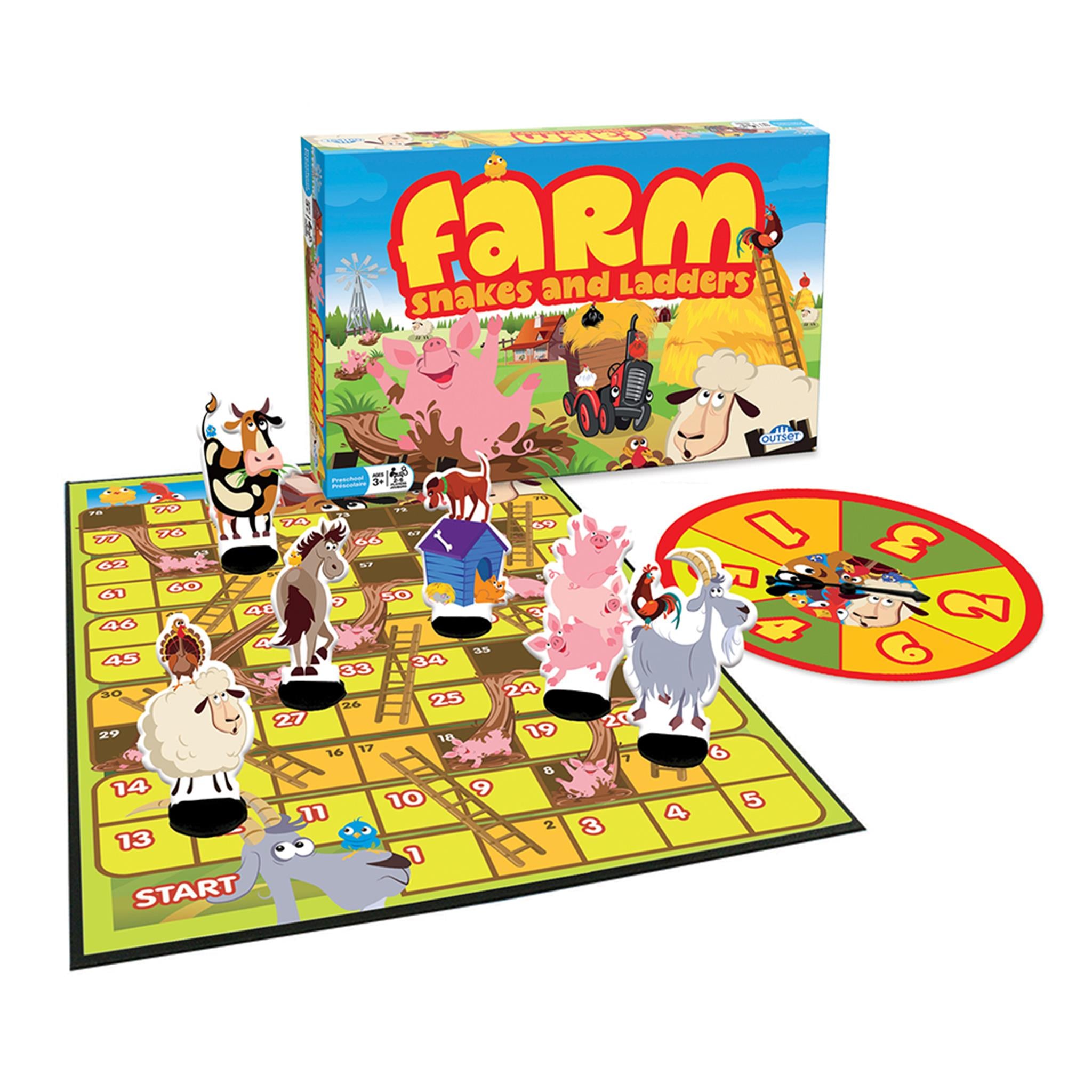 625012192378 Farm Snakes and Ladders Outset Media - Calendar Club