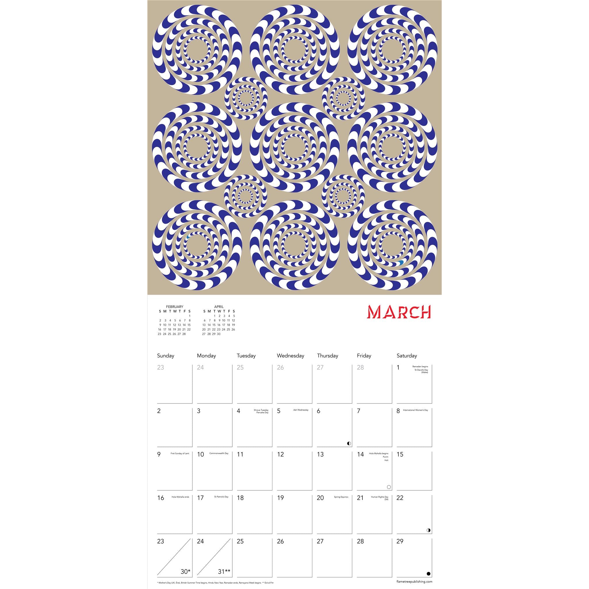 Optical Illusions Wall 2025 Calendar