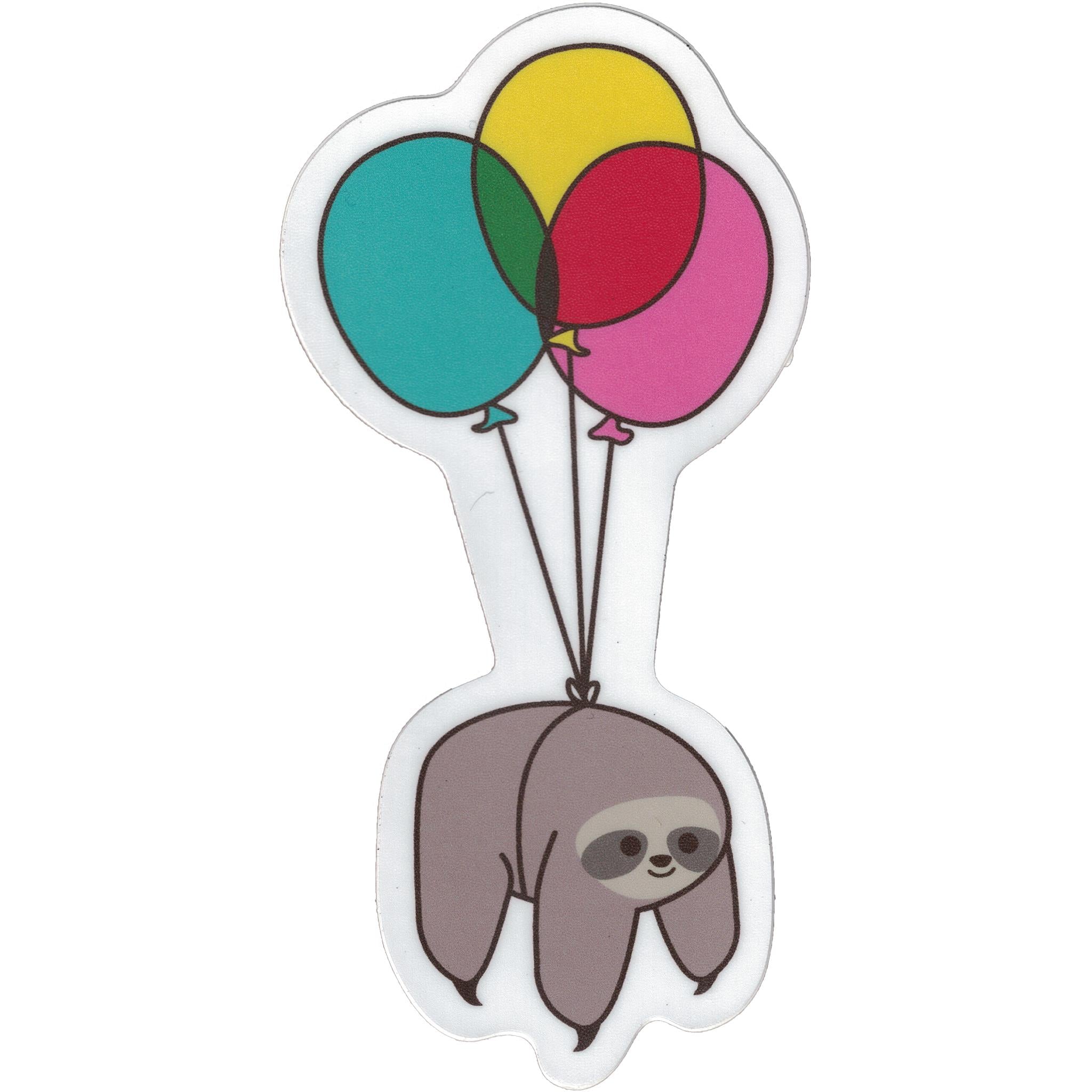 Balloon Sloth Vinyl Sticker