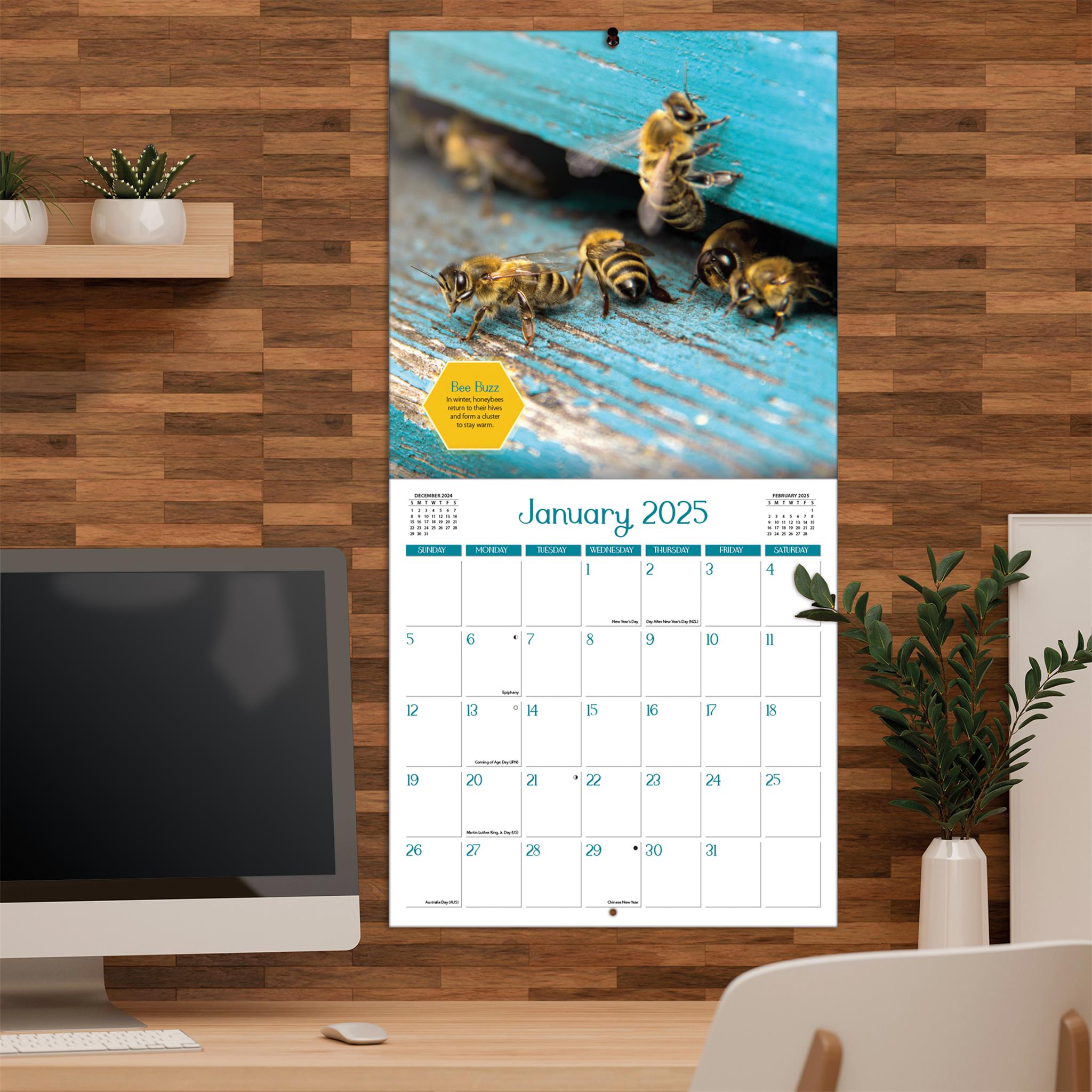 Busy Bees Wall 2025 Calendar