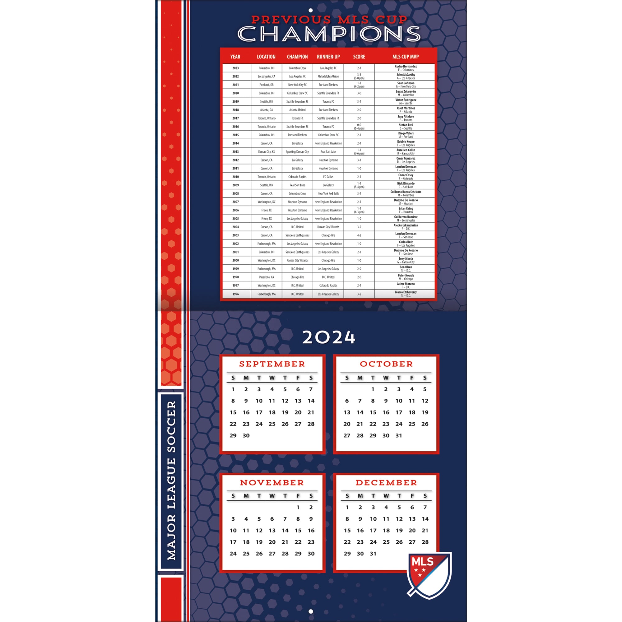 MLS Elite Wall 2025 Calendar