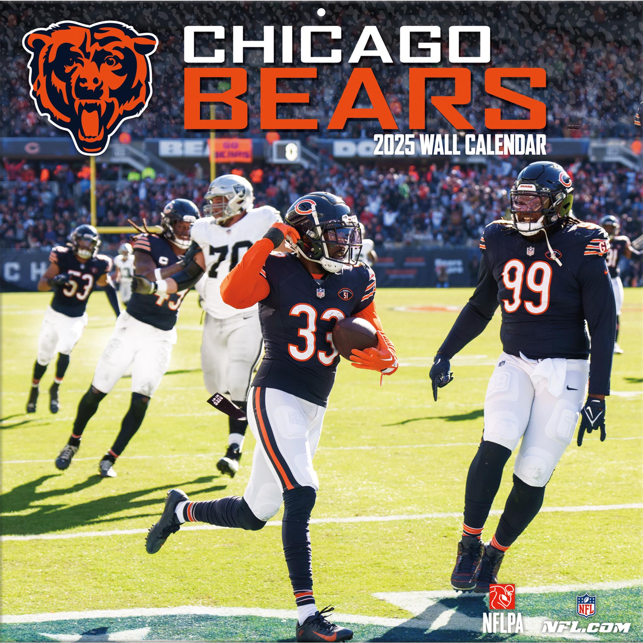 NFL Chicago Bears Wall 2025 Calendar - Online Exclusive