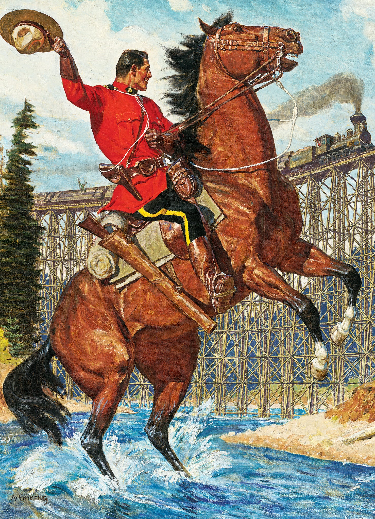 RCMP Train Salute 1000 Piece Puzzle - Online Exclusive