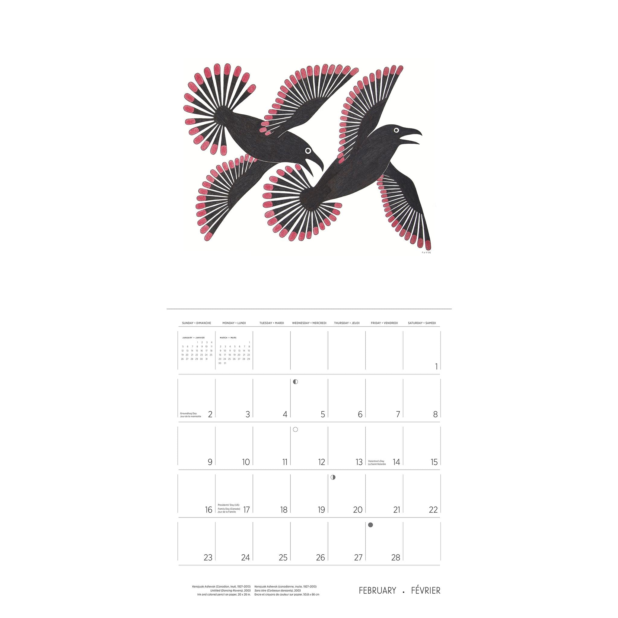 Kenojuak Ashevak Wall 2025 Calendar