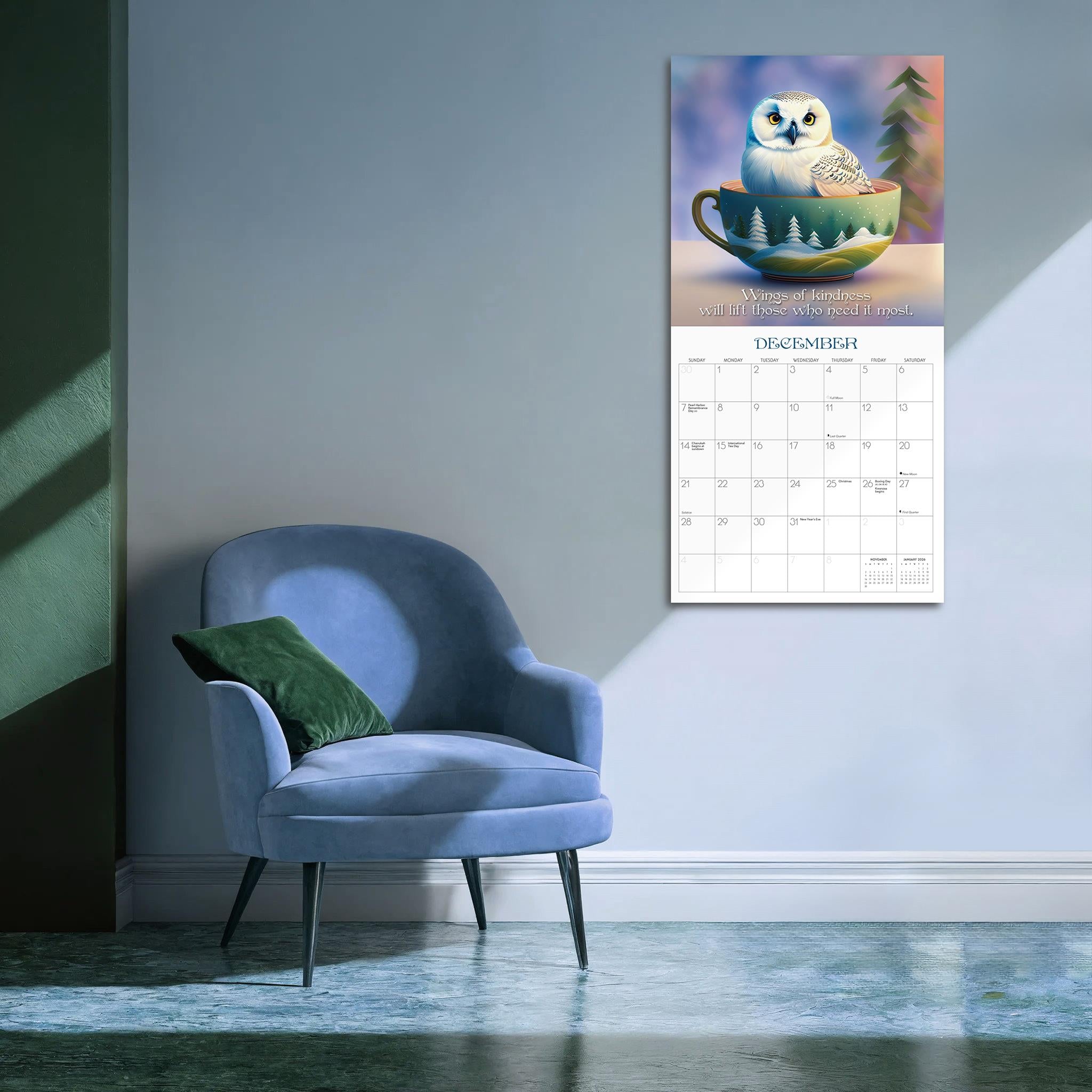 Teacup Wisdom Wall 2025 Calendar