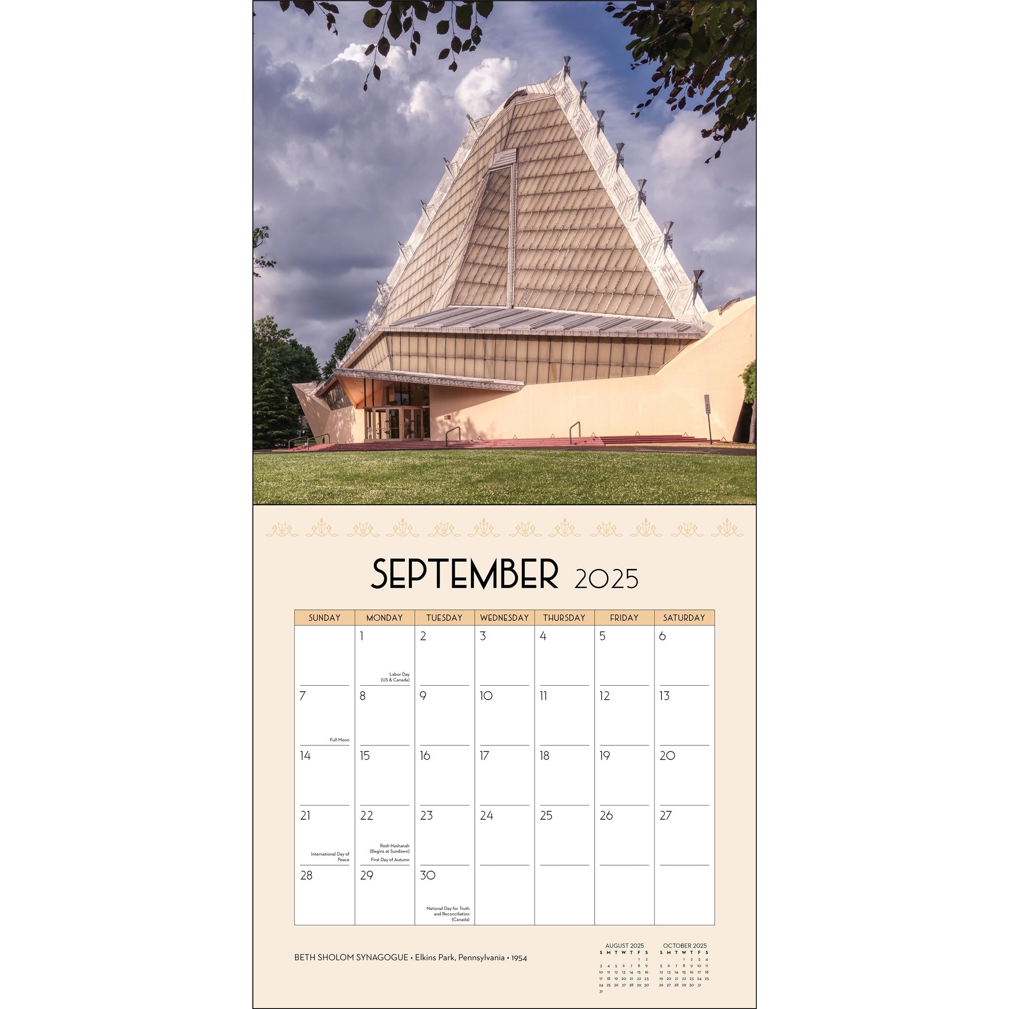 Frank Lloyd Wright Architecture Wall 2025 Calendar - Online Exclusive