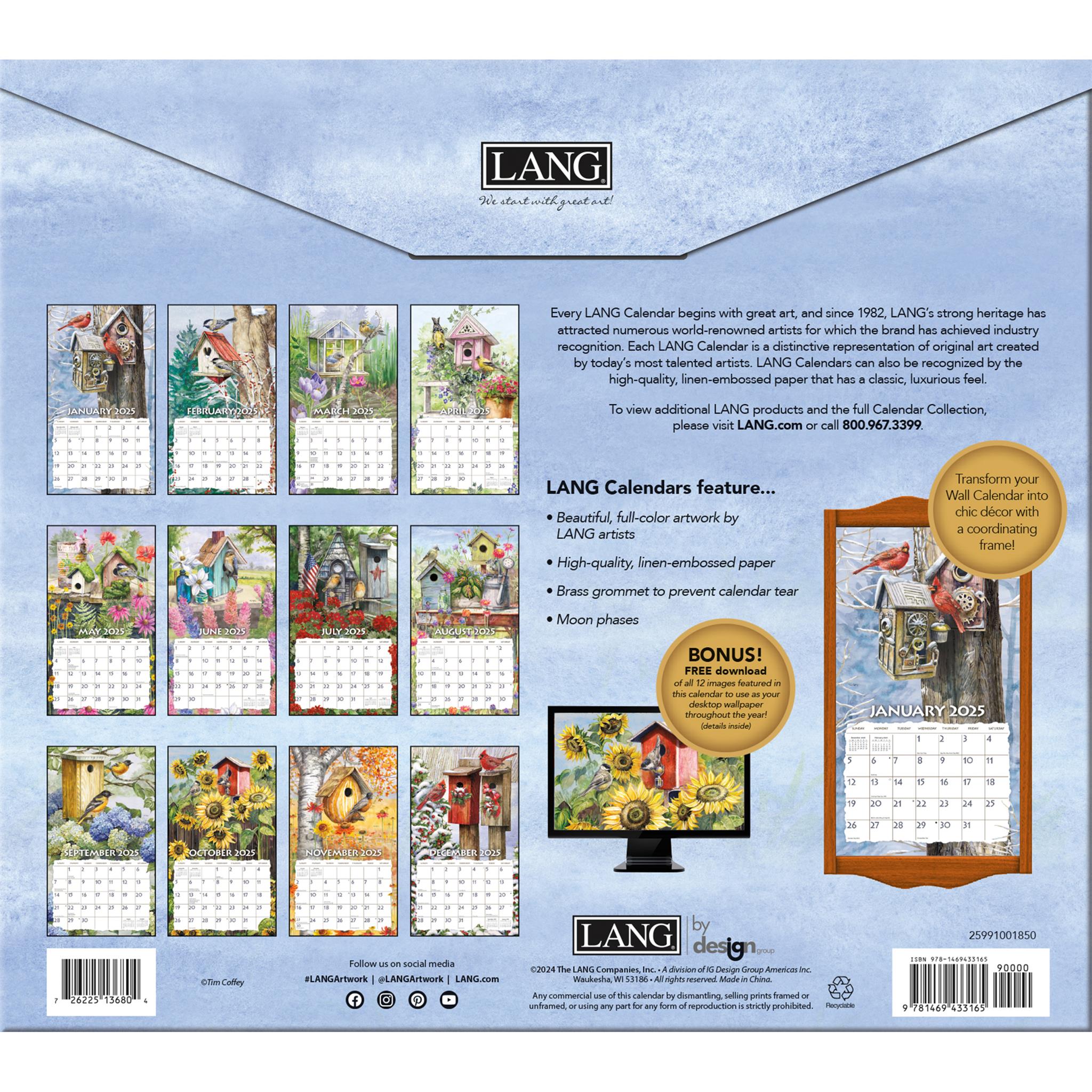 Birdhouses Wall 2025 Calendar - Online Exclusive