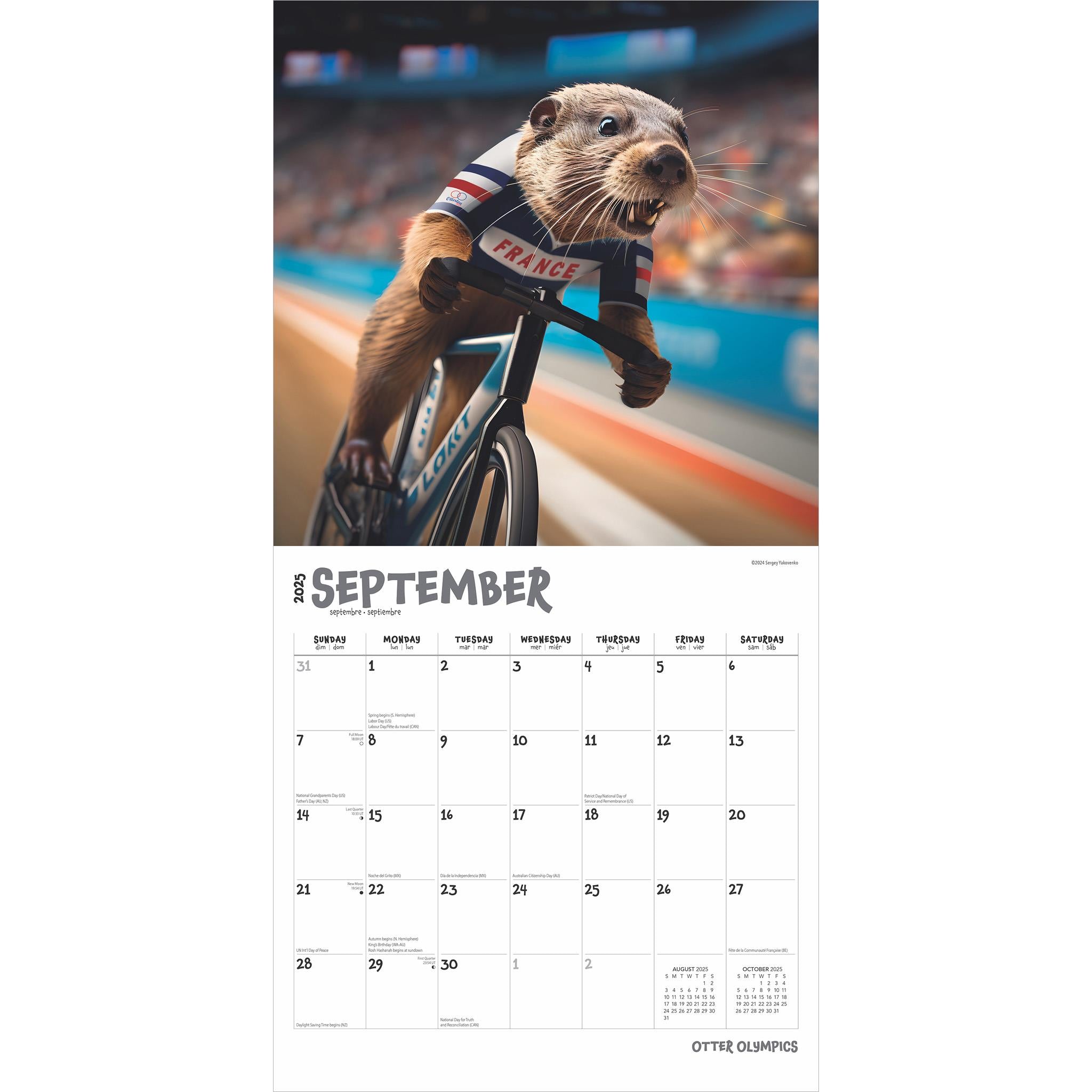 Otter Olympics Wall 2025 Calendar - Online Exclusive