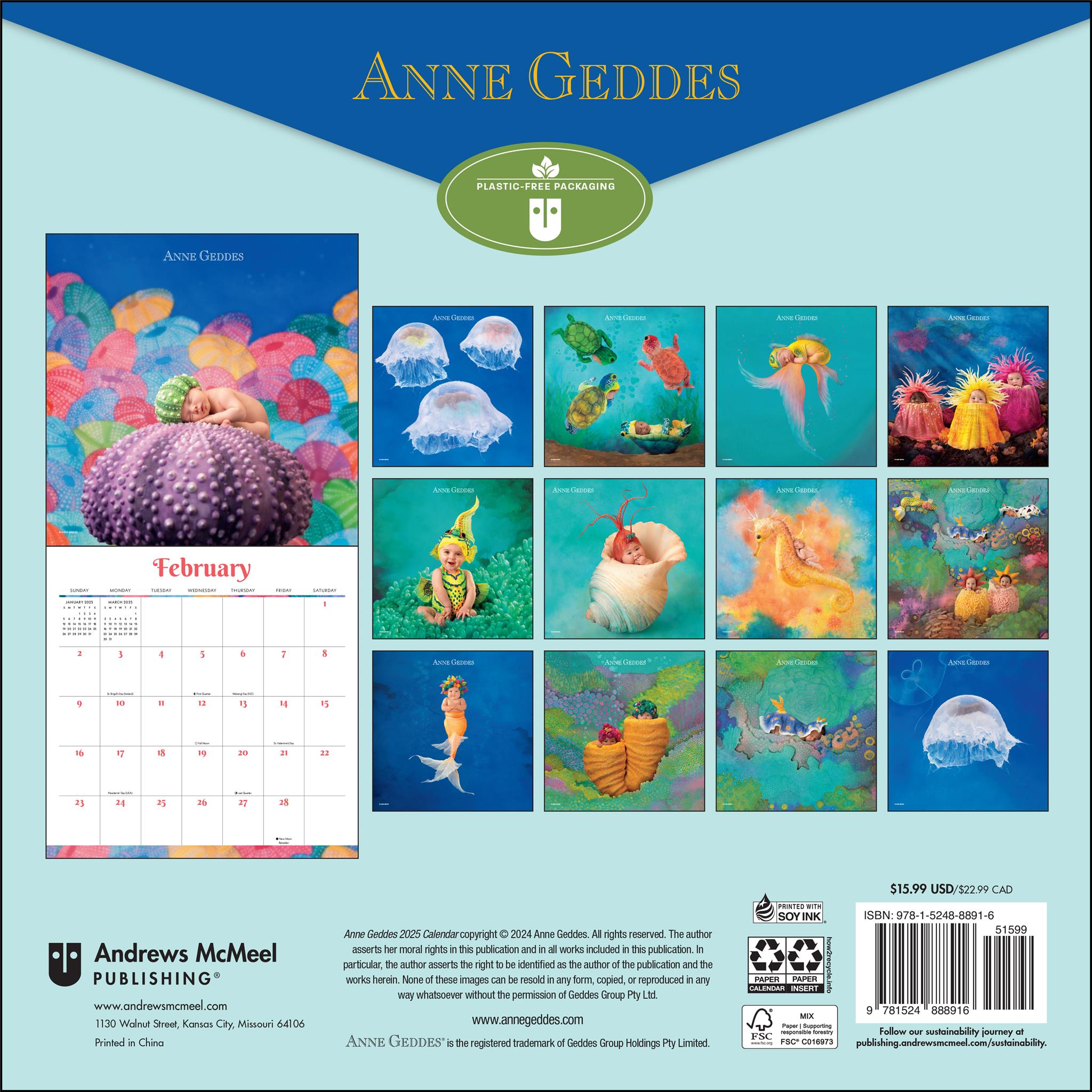 Anne Geddes Wall 2025 Calendar