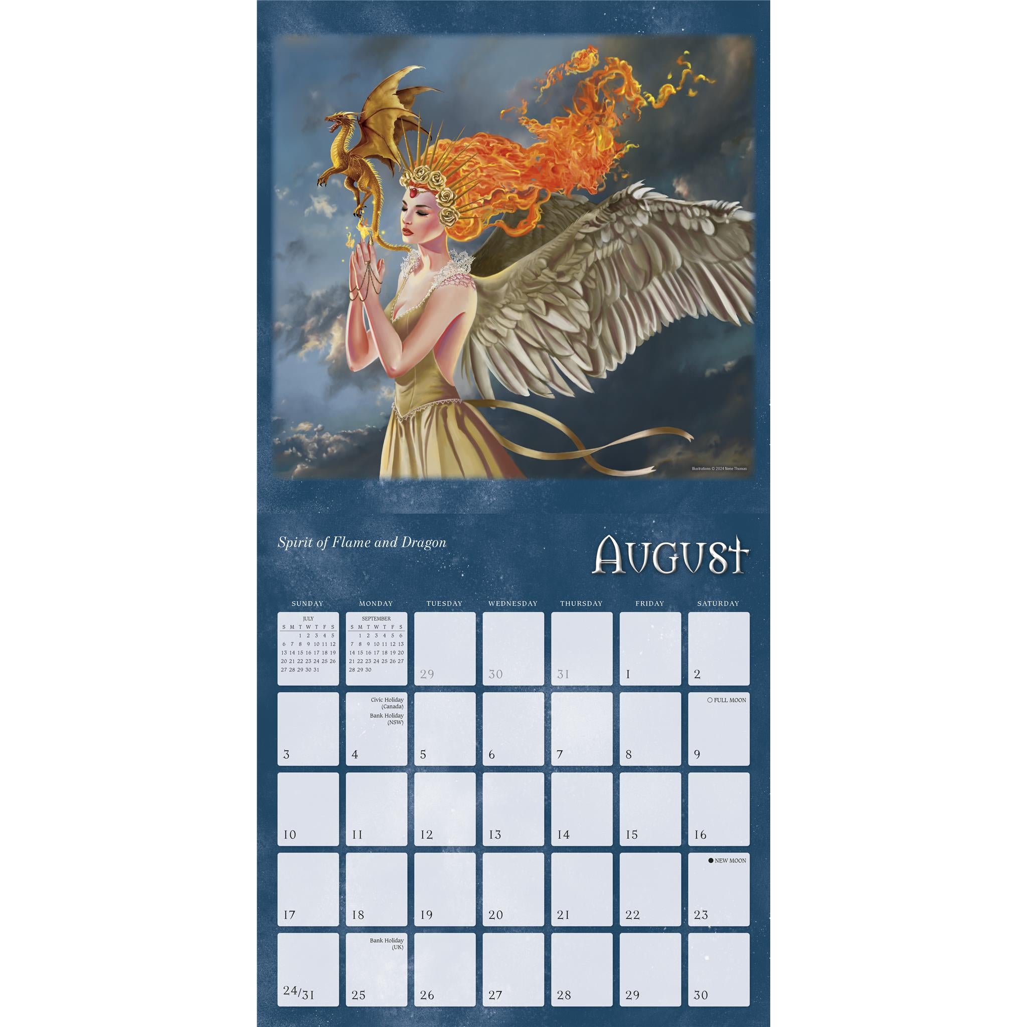 Dragon Witches Wall 2025 Calendar